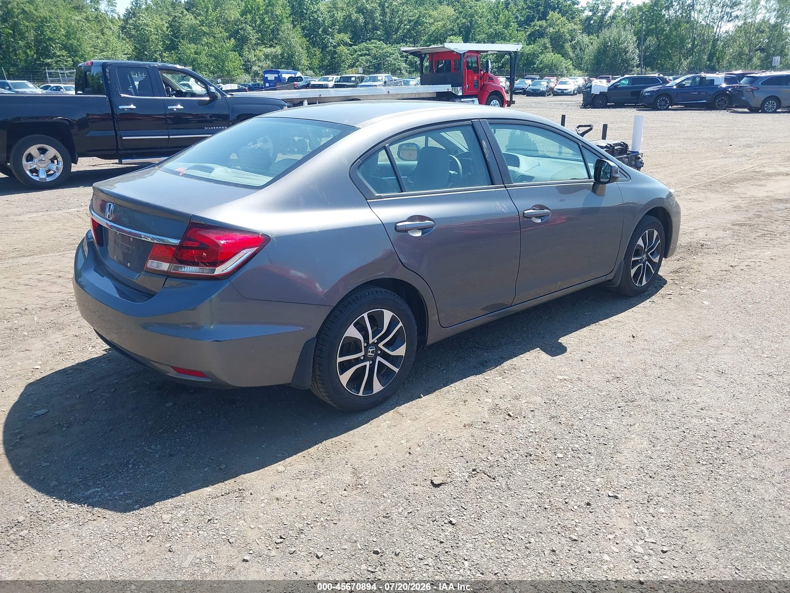 2013 Honda Civic Ex Gray vin: 2HGFB2F80DH506847