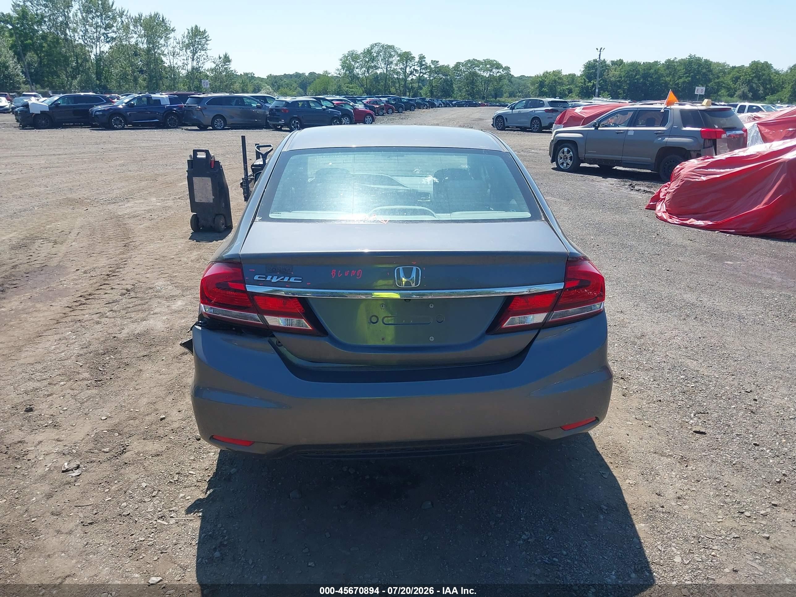 2013 Honda Civic Ex Gray vin: 2HGFB2F80DH506847