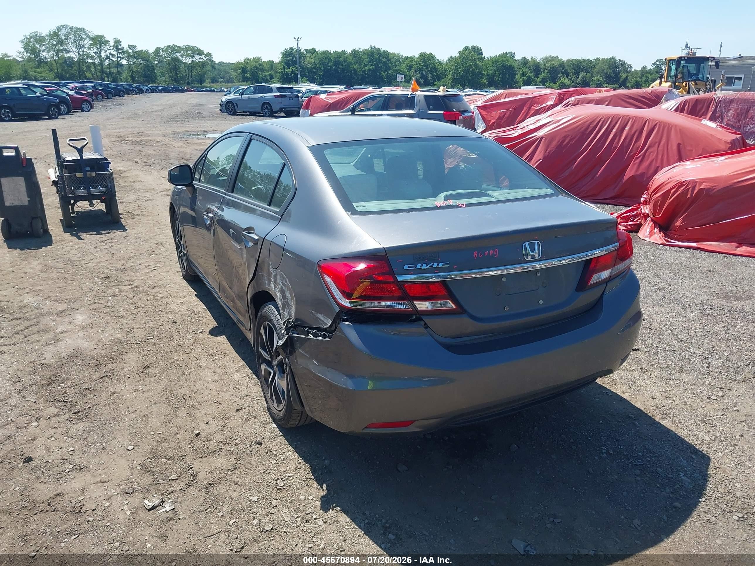 2013 Honda Civic Ex Gray vin: 2HGFB2F80DH506847