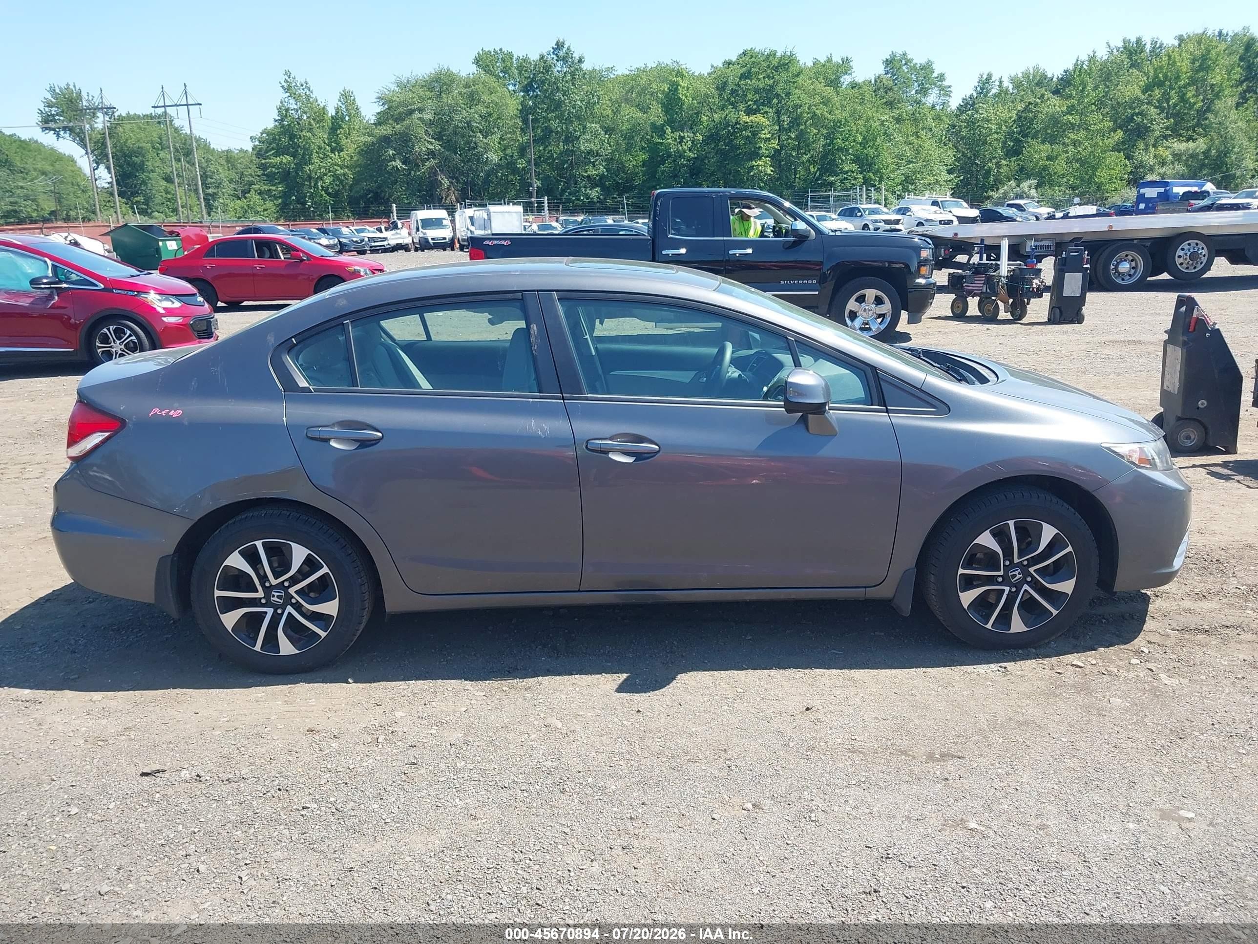 2013 Honda Civic Ex Gray vin: 2HGFB2F80DH506847