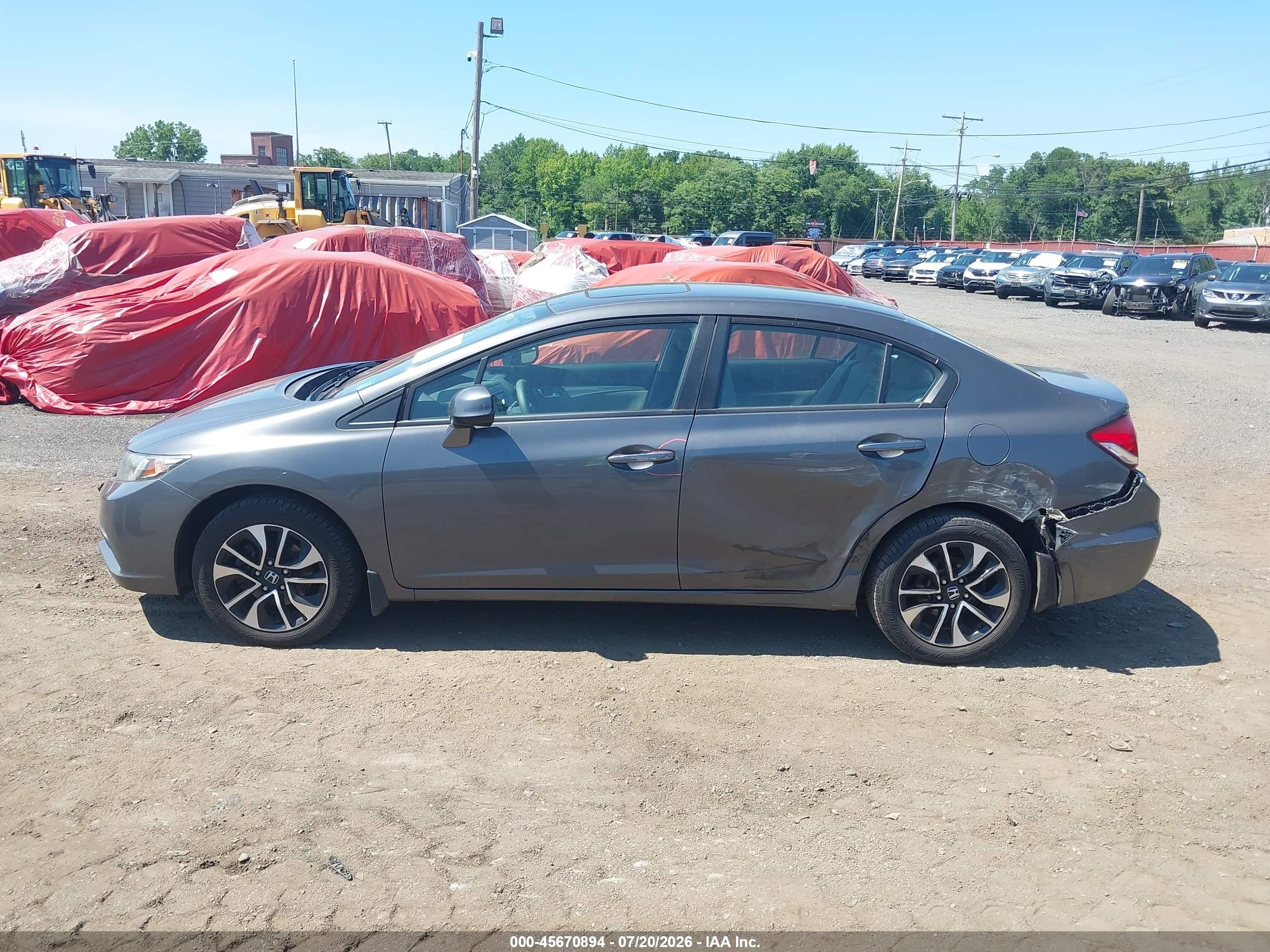 2013 Honda Civic Ex Gray vin: 2HGFB2F80DH506847