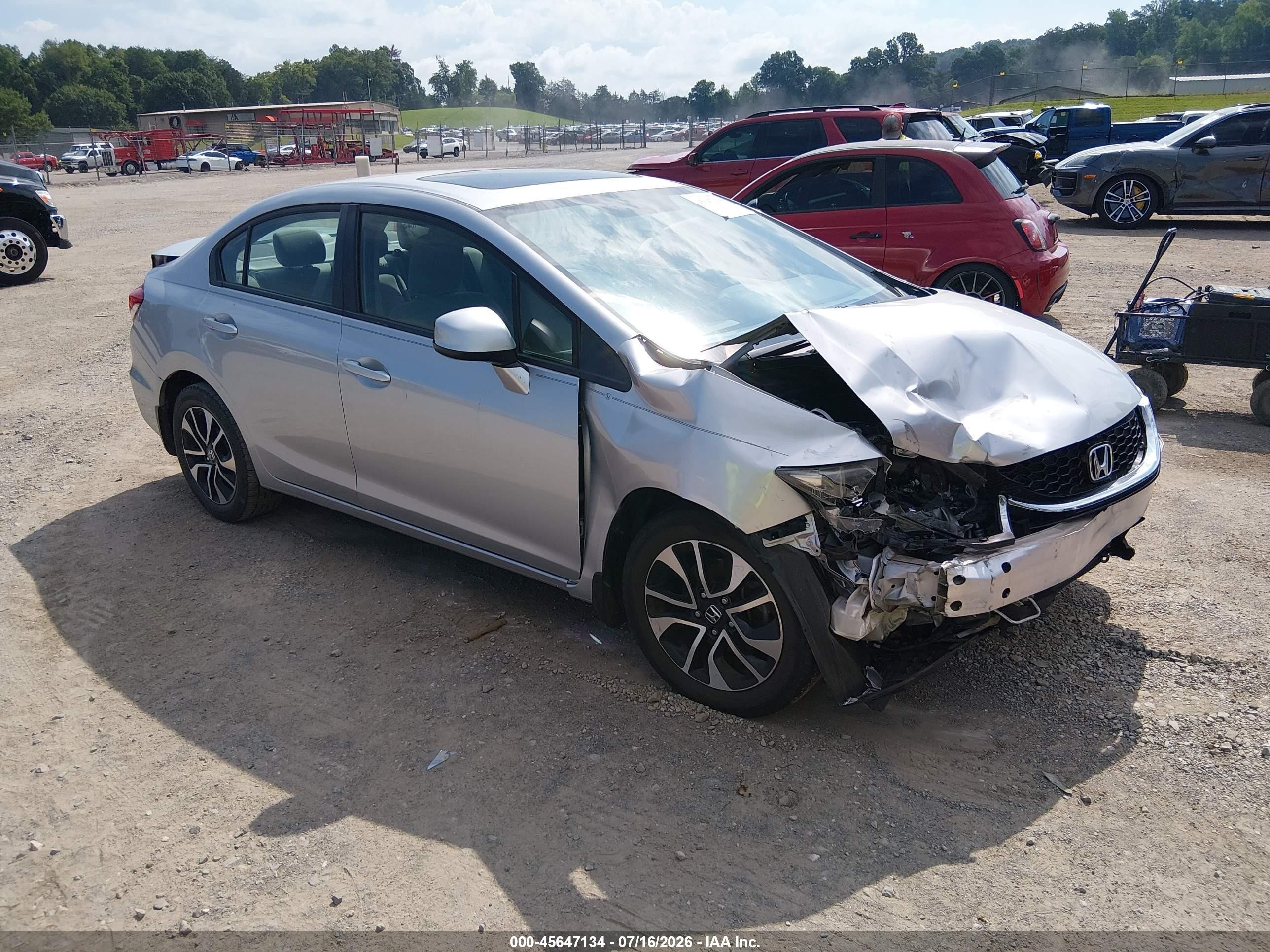 2013 Honda Civic Ex Silver vin: 2HGFB2F80DH507495