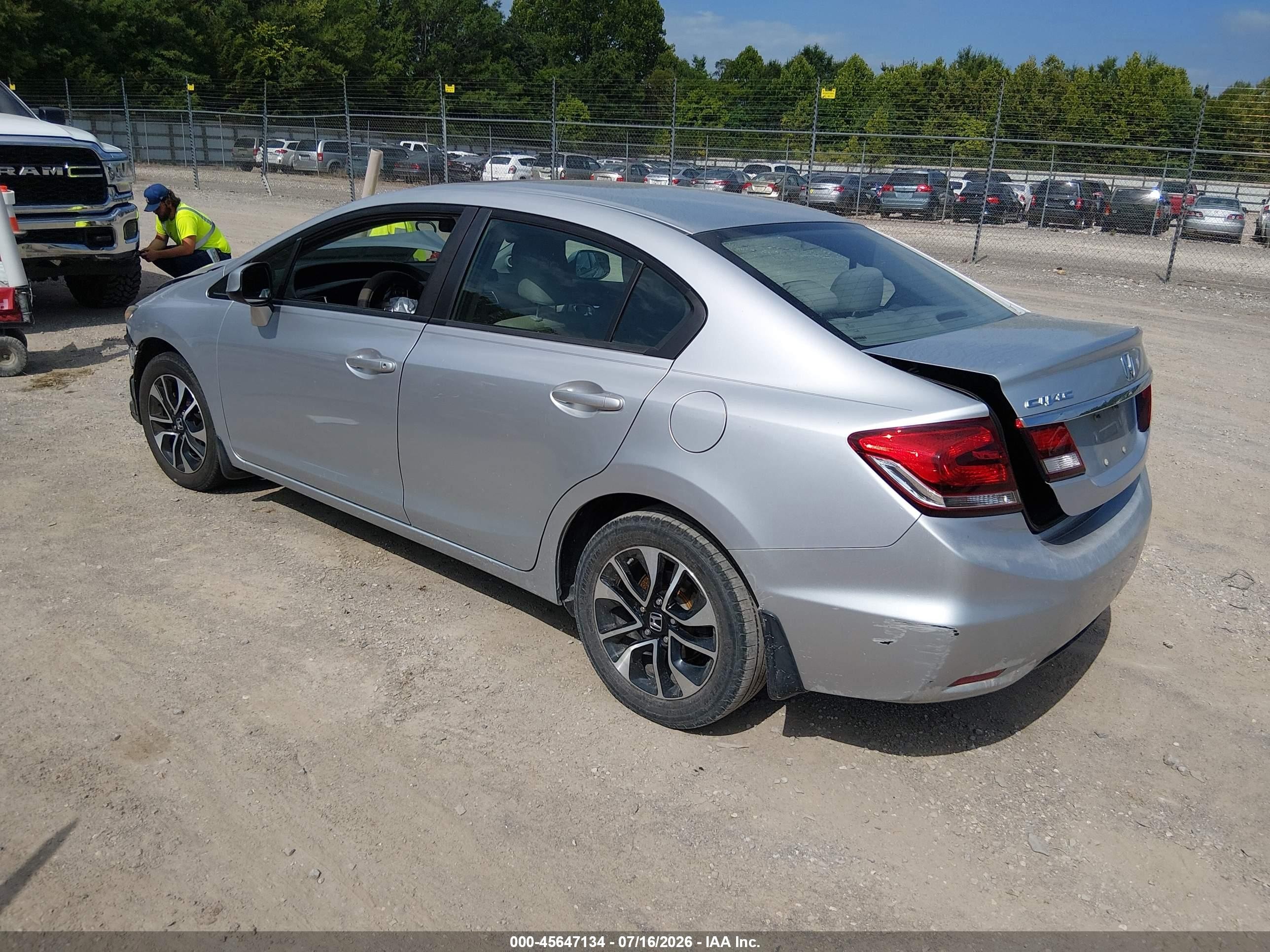 2013 Honda Civic Ex Silver vin: 2HGFB2F80DH507495