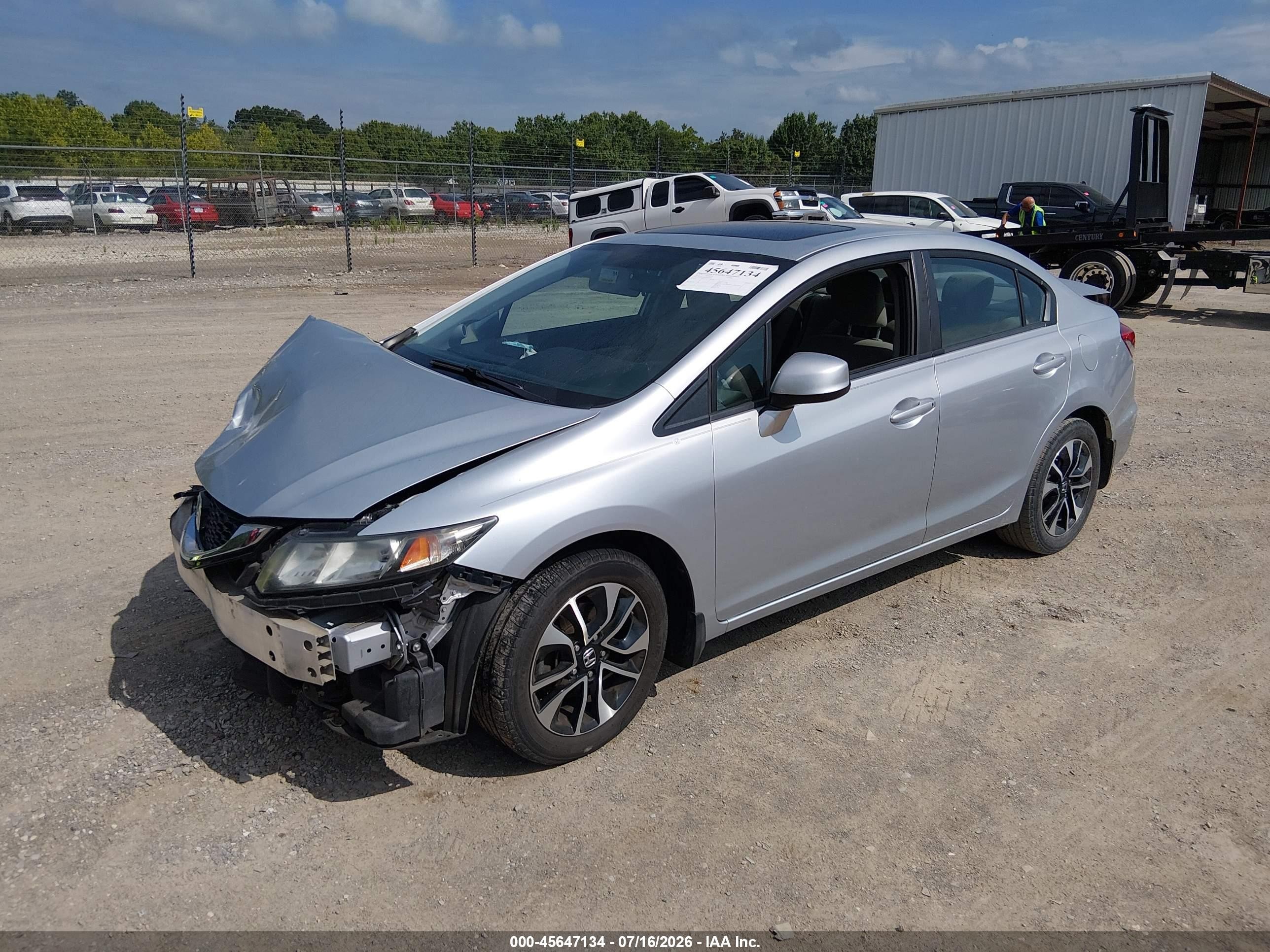 2013 Honda Civic Ex Silver vin: 2HGFB2F80DH507495