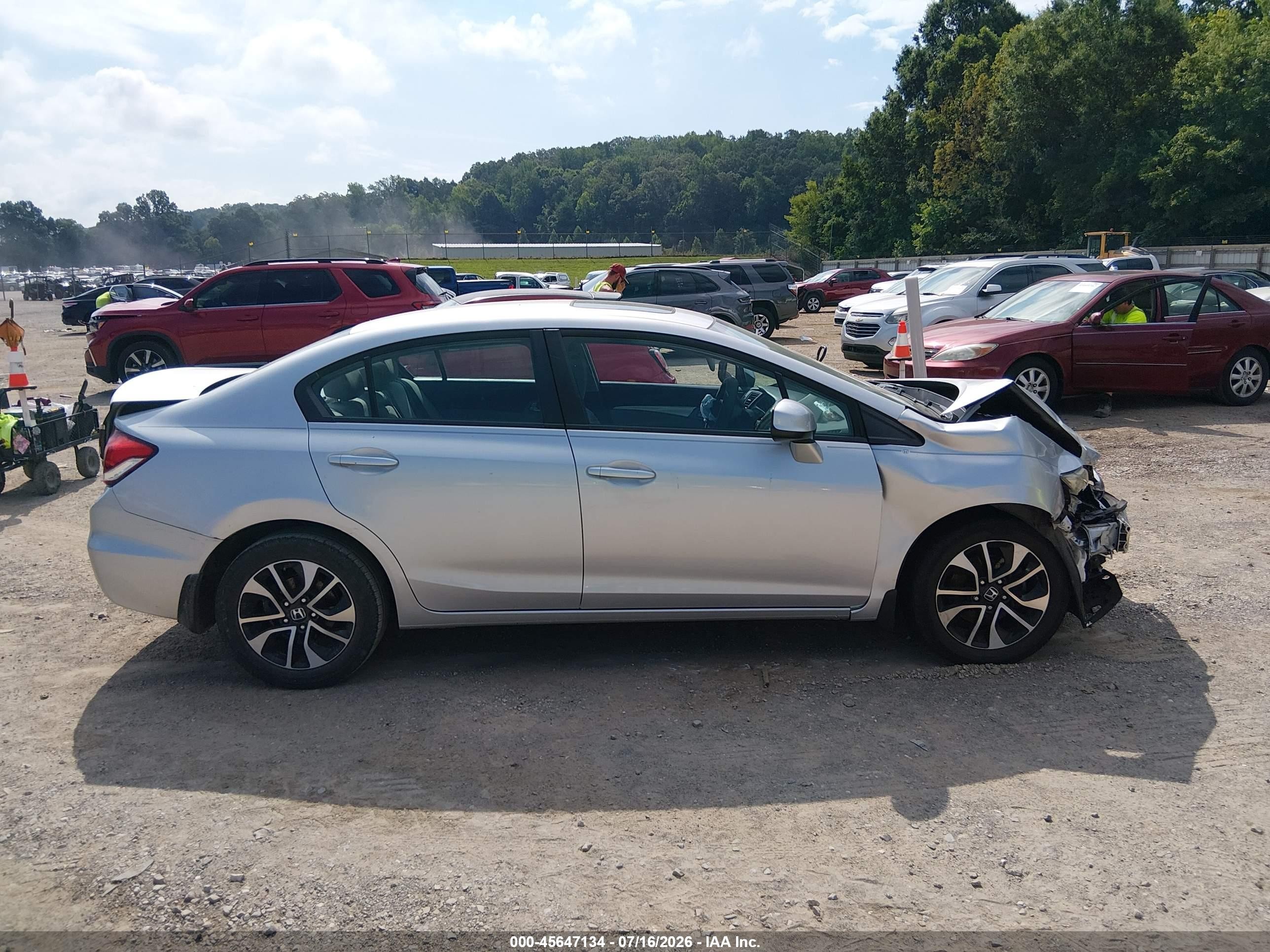 2013 Honda Civic Ex Silver vin: 2HGFB2F80DH507495