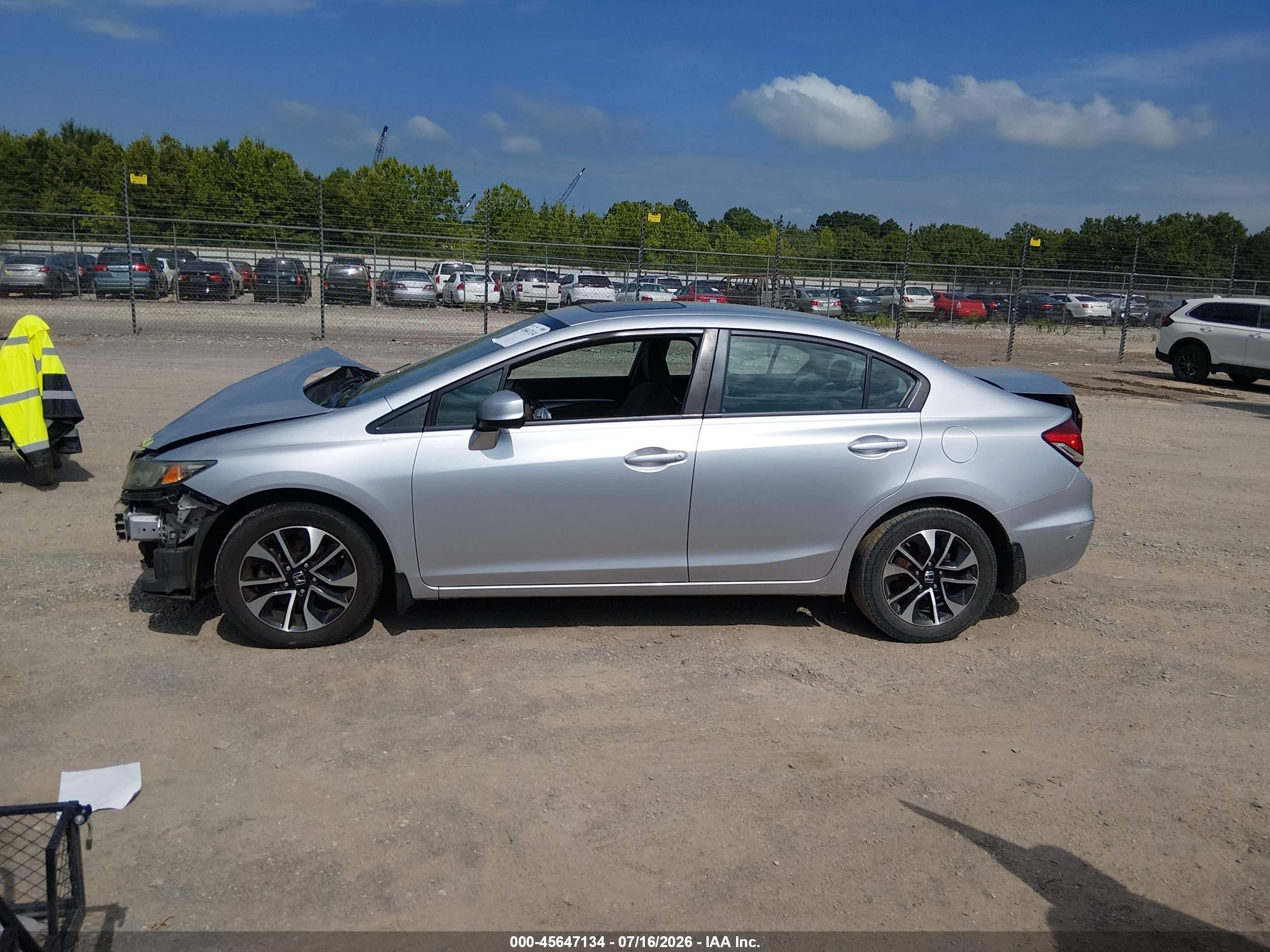 2013 Honda Civic Ex Silver vin: 2HGFB2F80DH507495