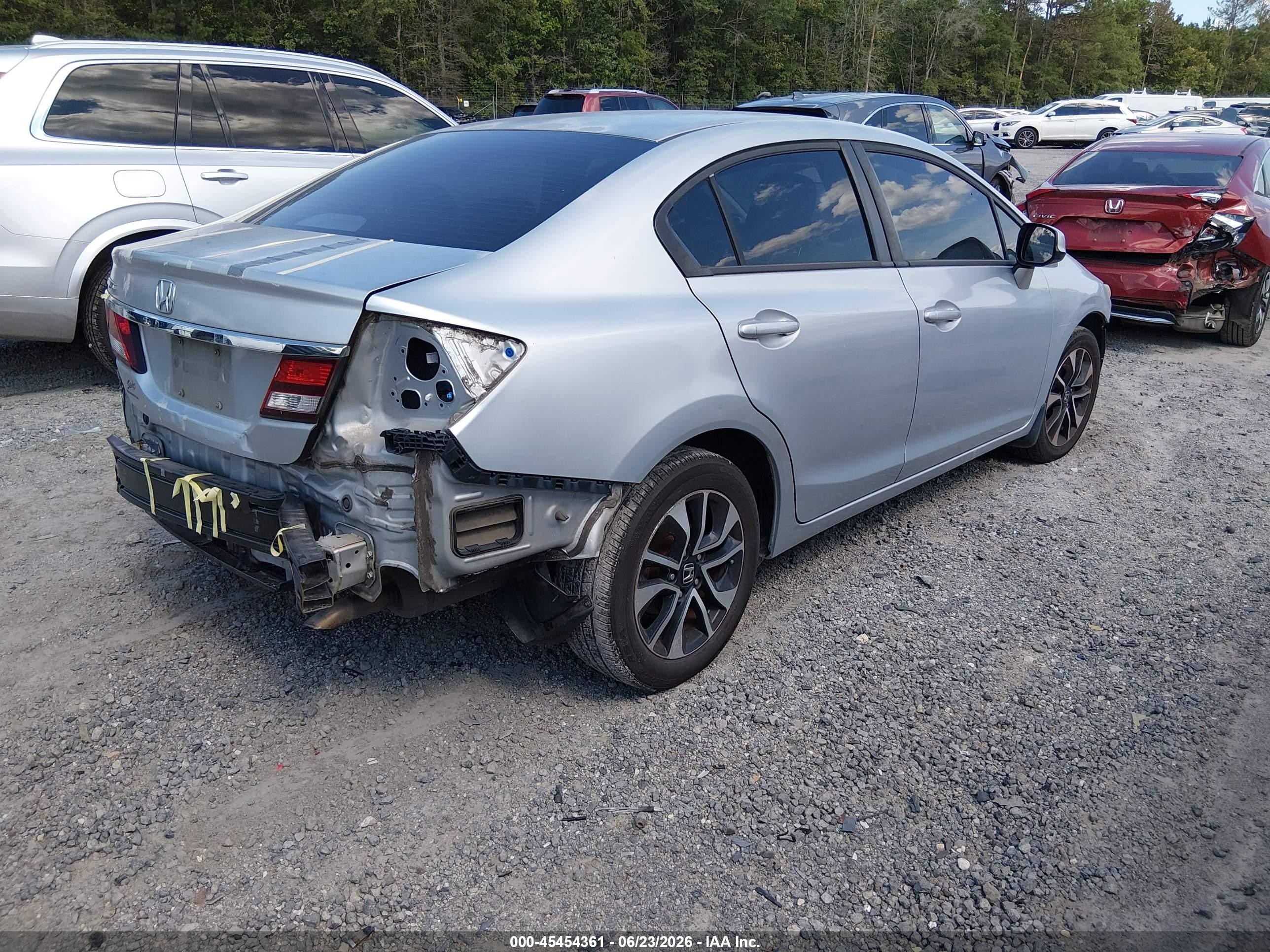 2013 Honda Civic Ex Silver vin: 2HGFB2F80DH508842