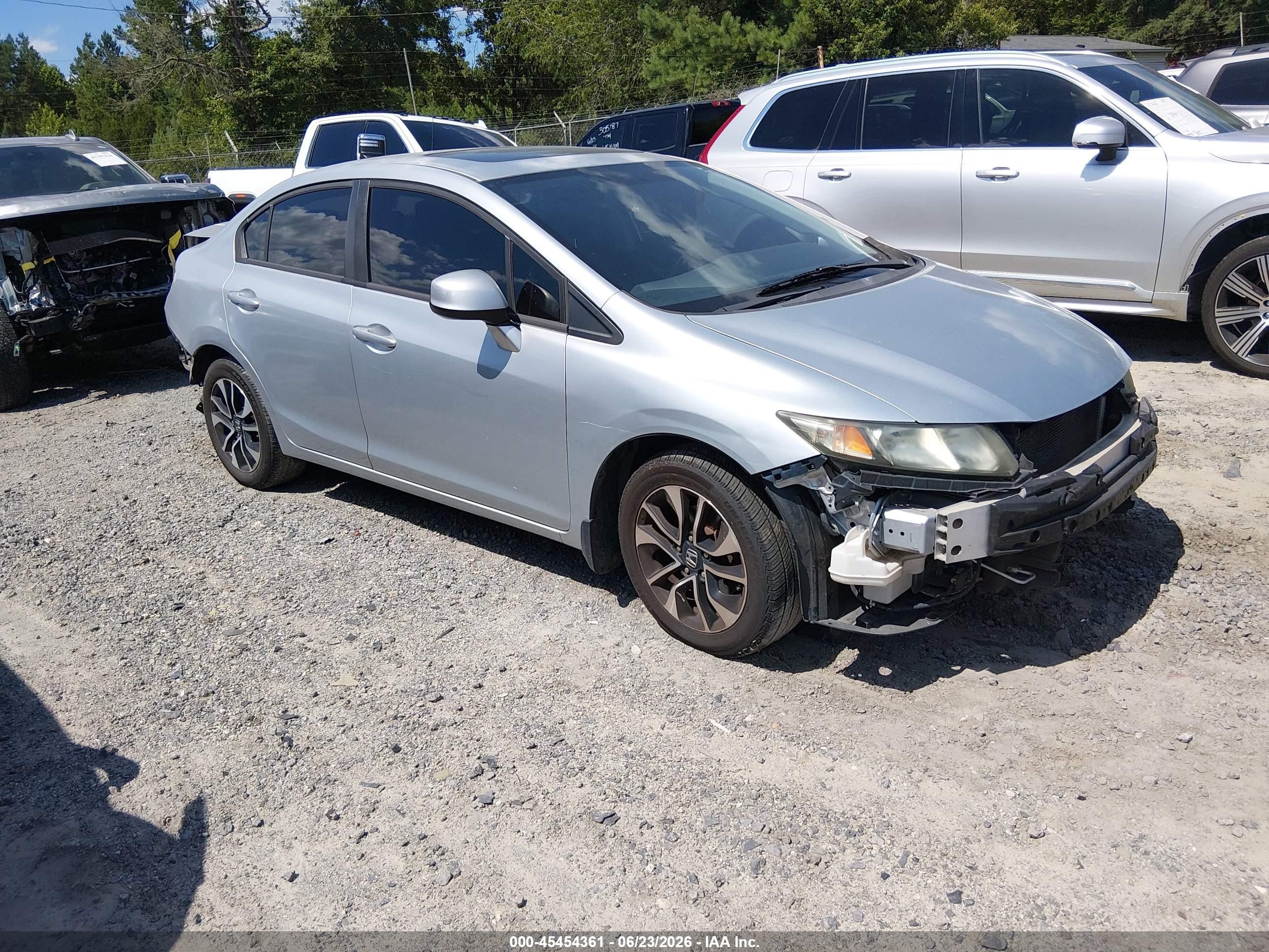 2013 Honda Civic Ex Silver vin: 2HGFB2F80DH508842