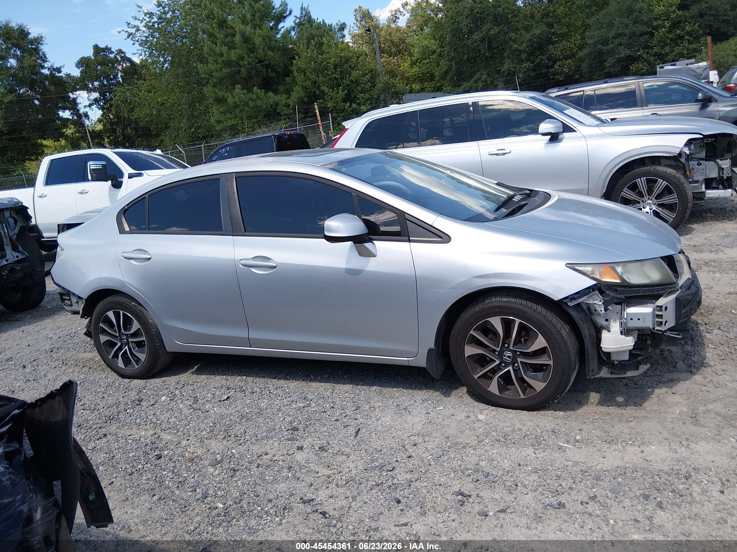 2013 Honda Civic Ex Silver vin: 2HGFB2F80DH508842