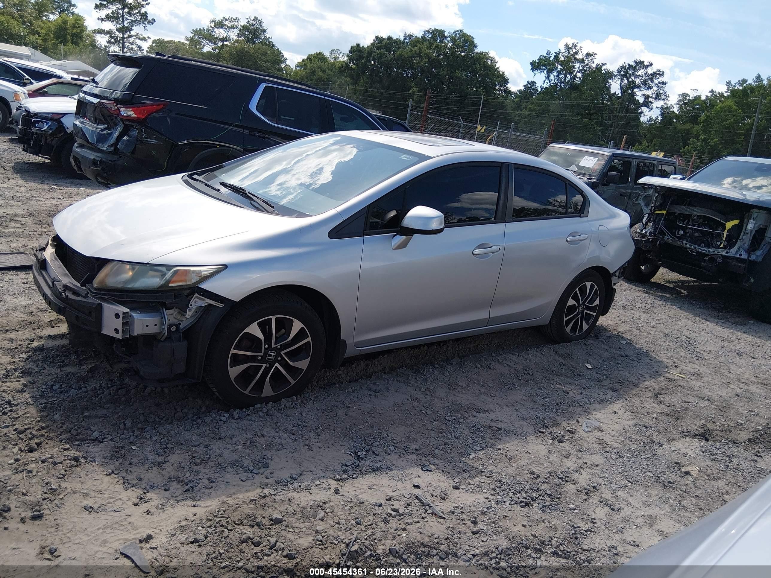 2013 Honda Civic Ex Silver vin: 2HGFB2F80DH508842