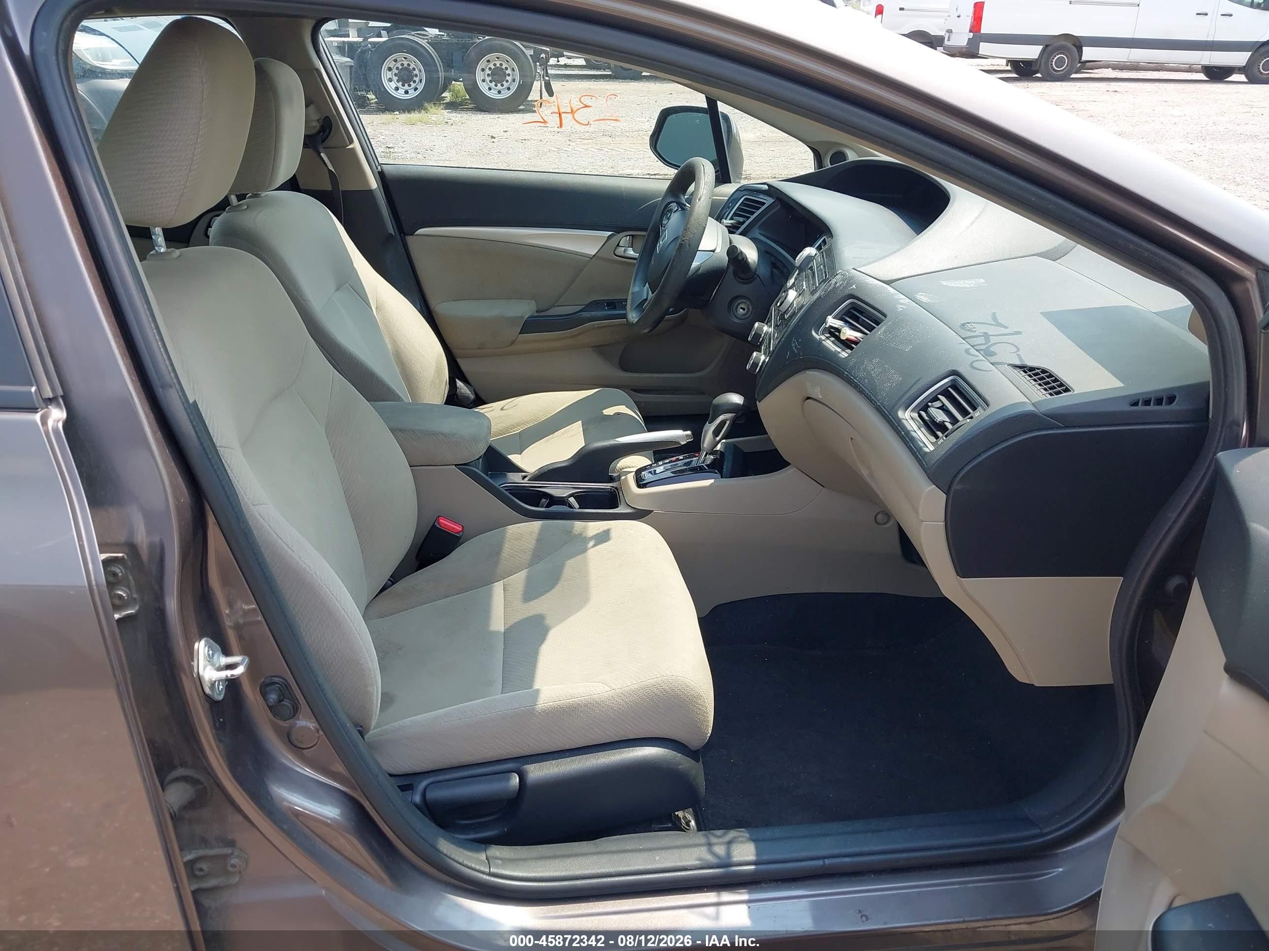 2013 Honda Civic Ex Gray vin: 2HGFB2F80DH542070