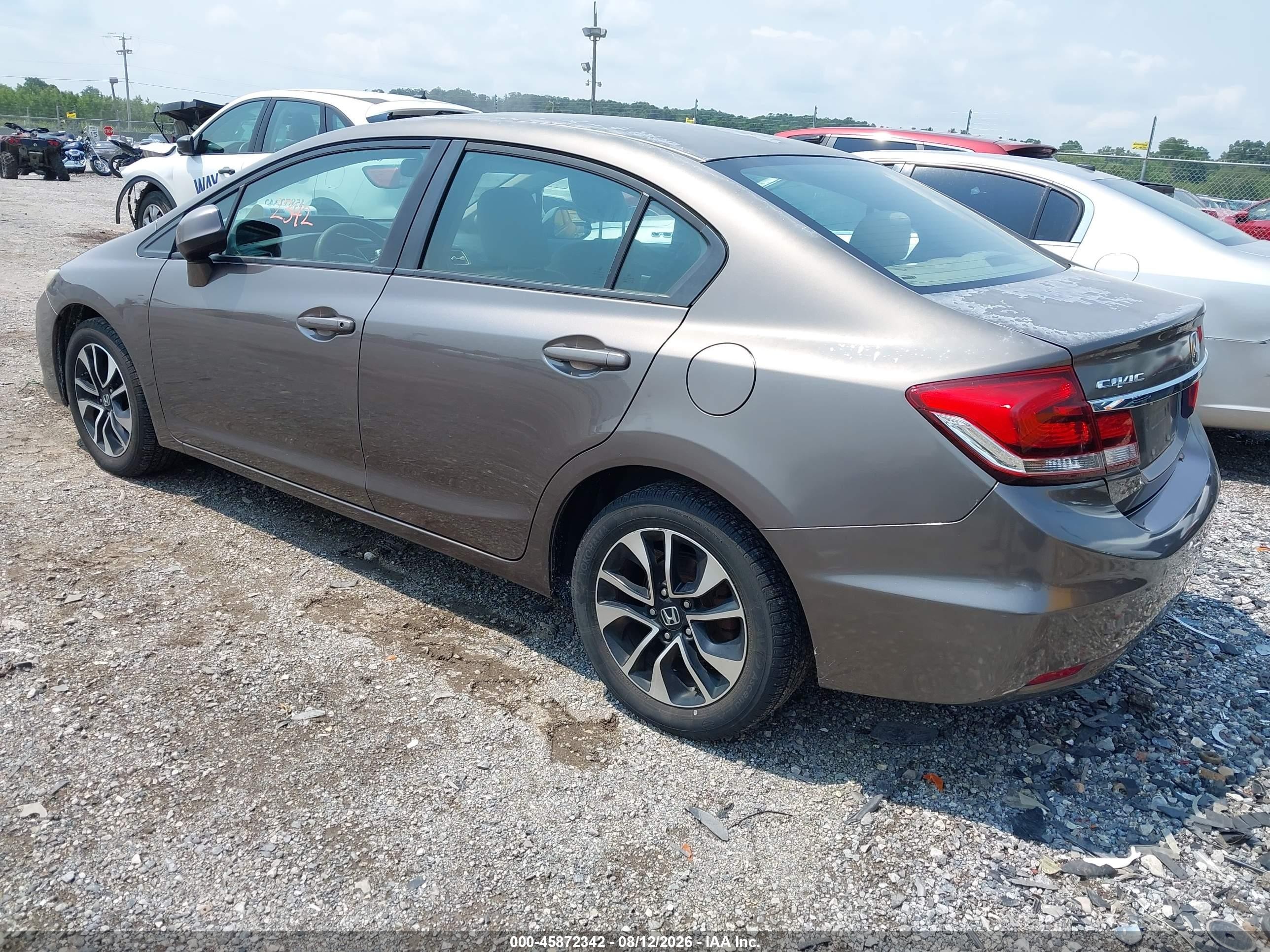 2013 Honda Civic Ex Gray vin: 2HGFB2F80DH542070