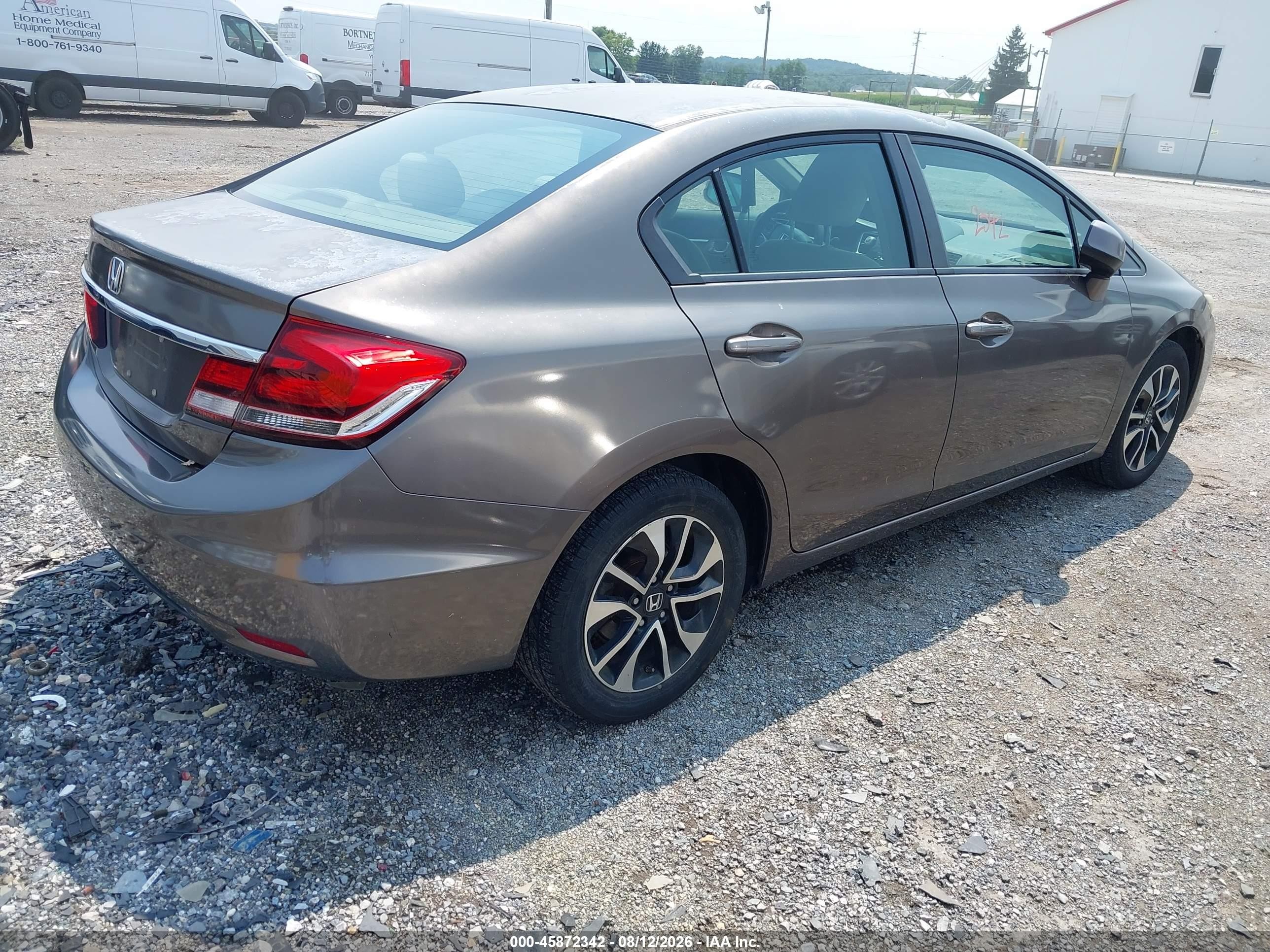 2013 Honda Civic Ex Gray vin: 2HGFB2F80DH542070