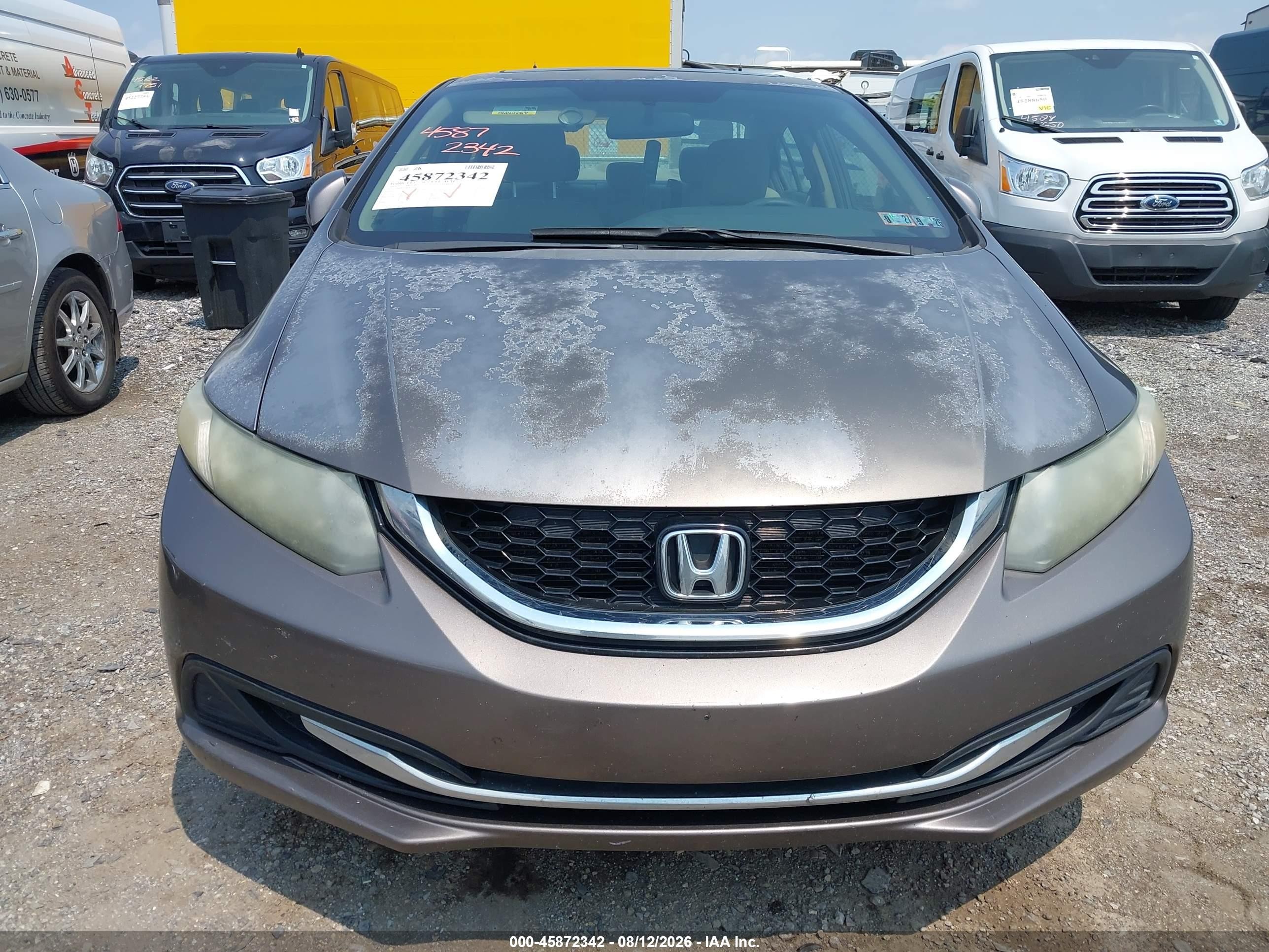2013 Honda Civic Ex Gray vin: 2HGFB2F80DH542070
