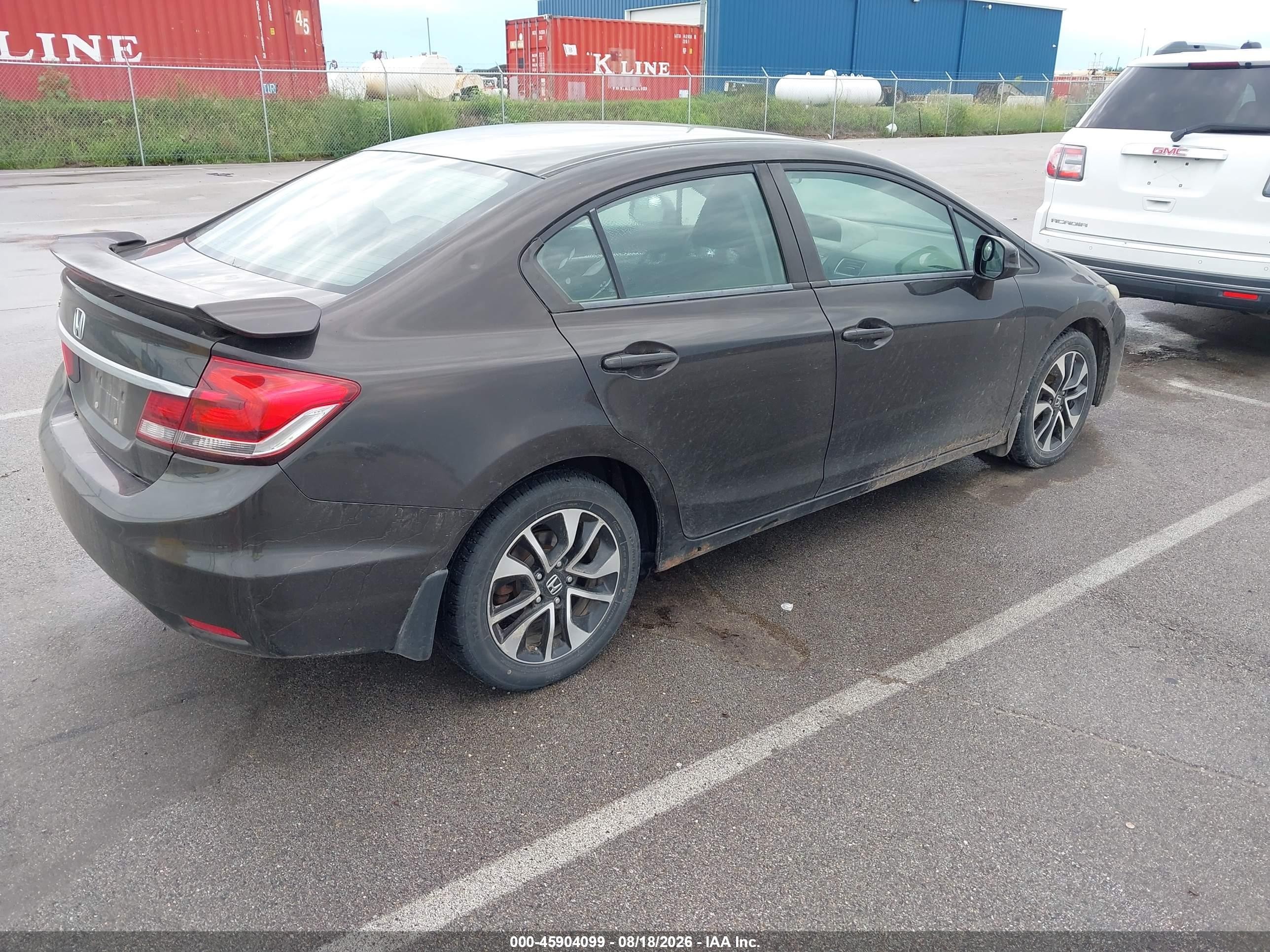 2013 Honda Civic Ex Gray vin: 2HGFB2F80DH555661