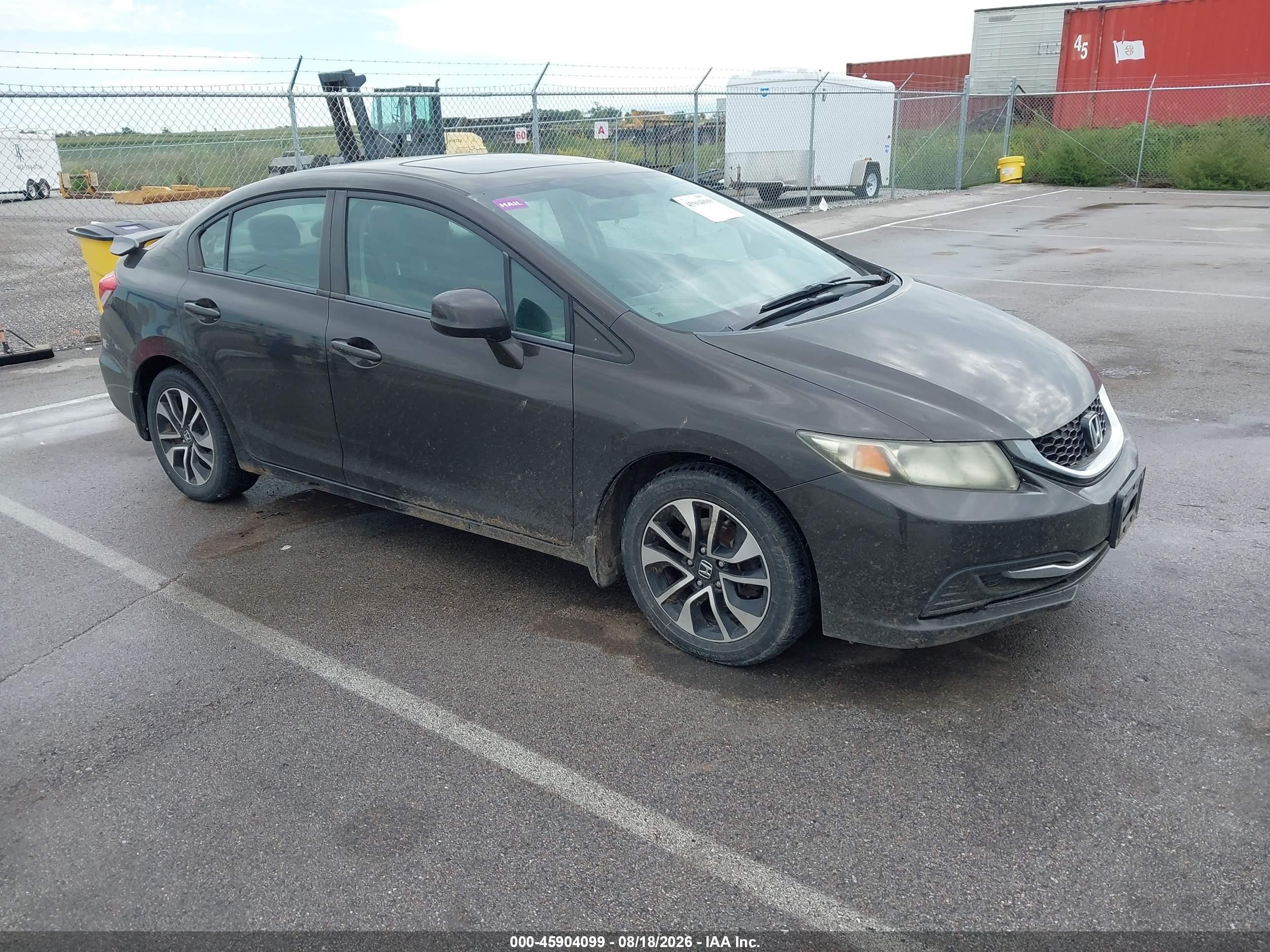 2013 Honda Civic Ex Gray vin: 2HGFB2F80DH555661