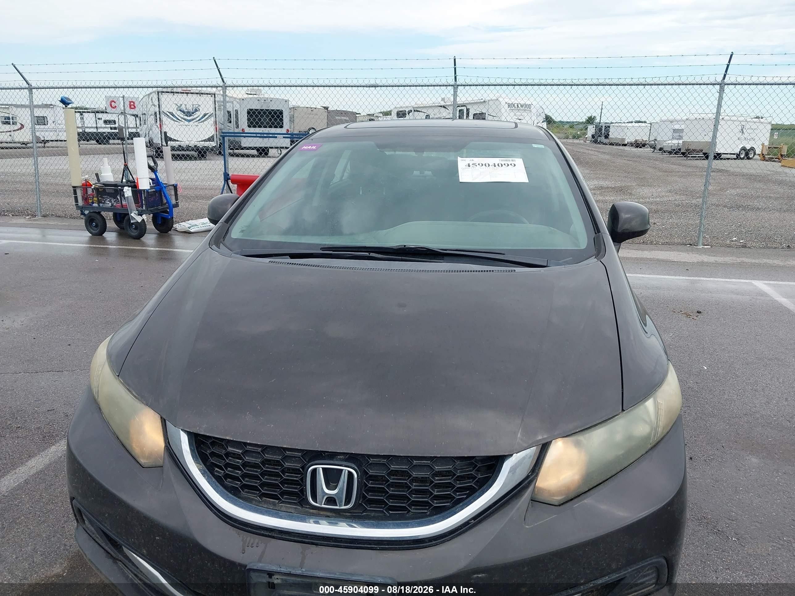 2013 Honda Civic Ex Gray vin: 2HGFB2F80DH555661