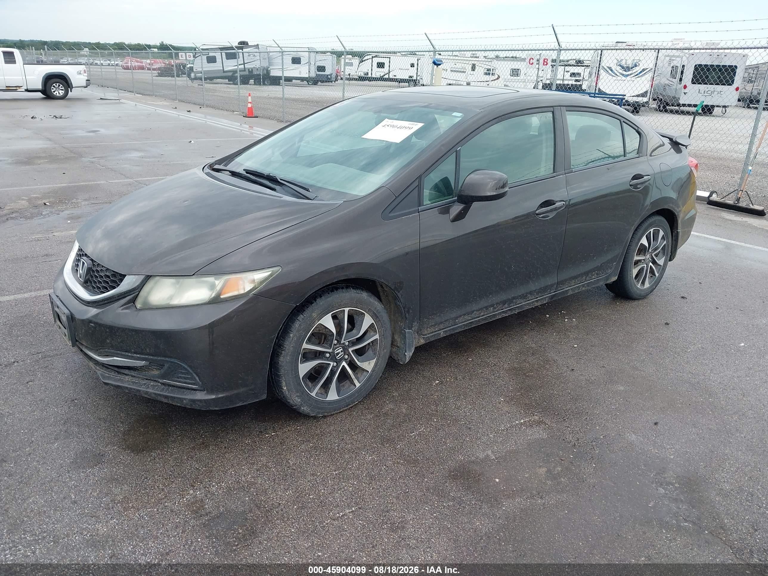 2013 Honda Civic Ex Gray vin: 2HGFB2F80DH555661