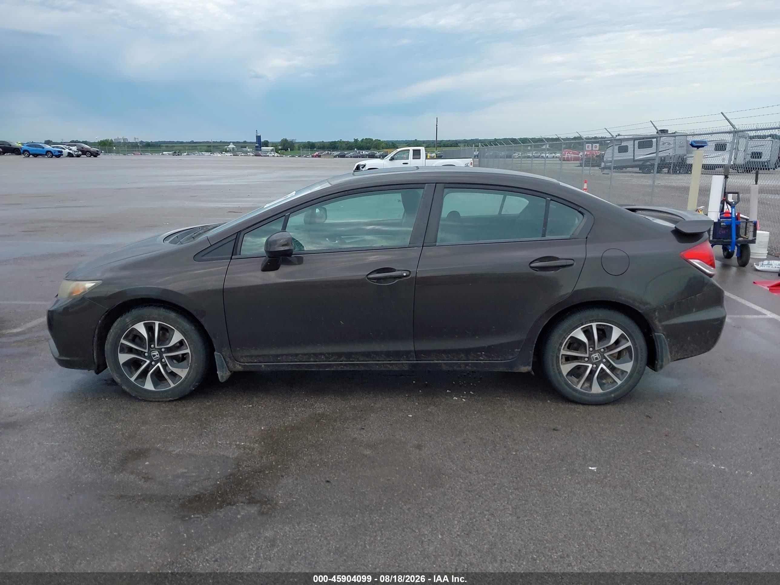 2013 Honda Civic Ex Gray vin: 2HGFB2F80DH555661
