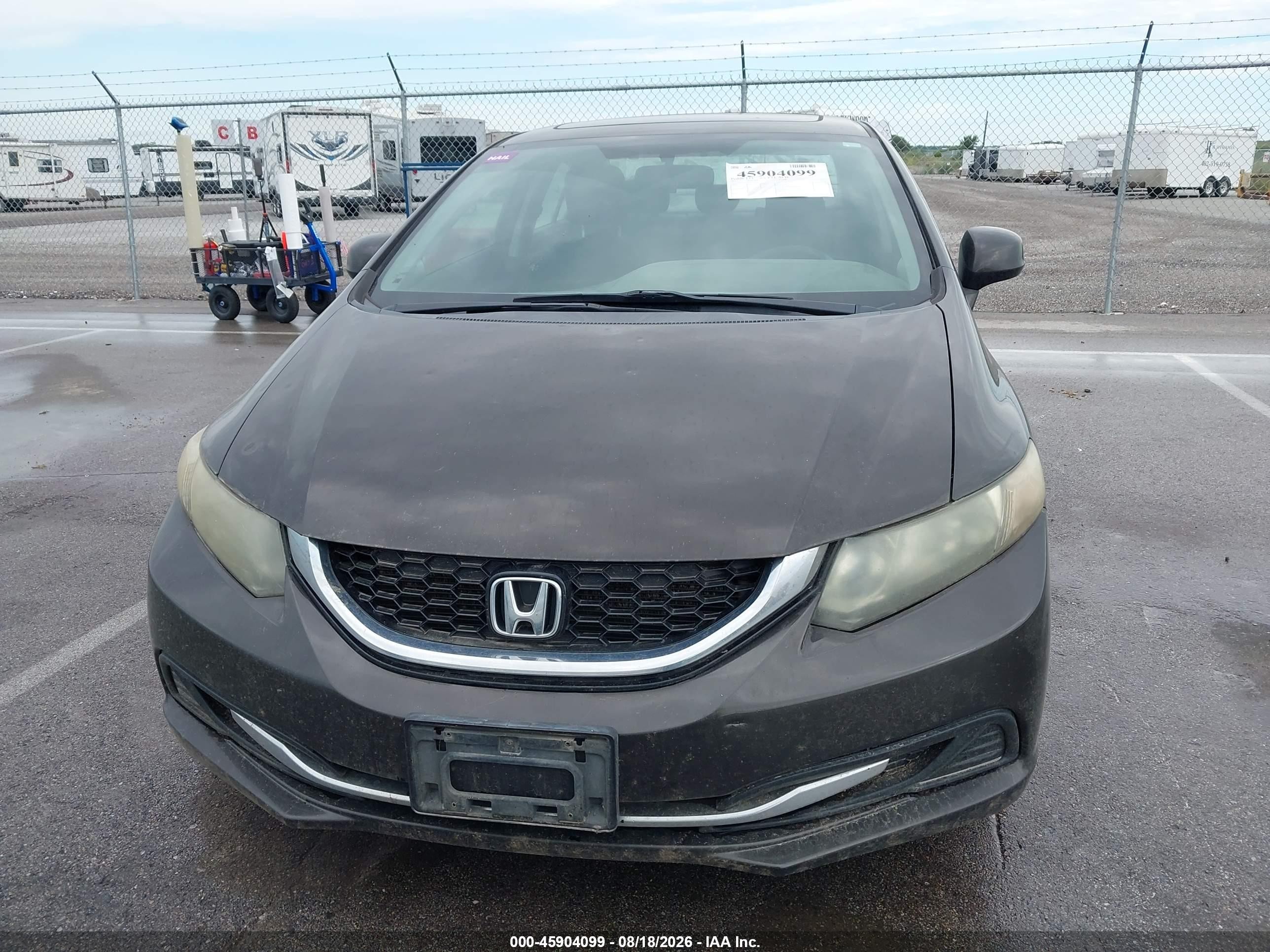 2013 Honda Civic Ex Gray vin: 2HGFB2F80DH555661