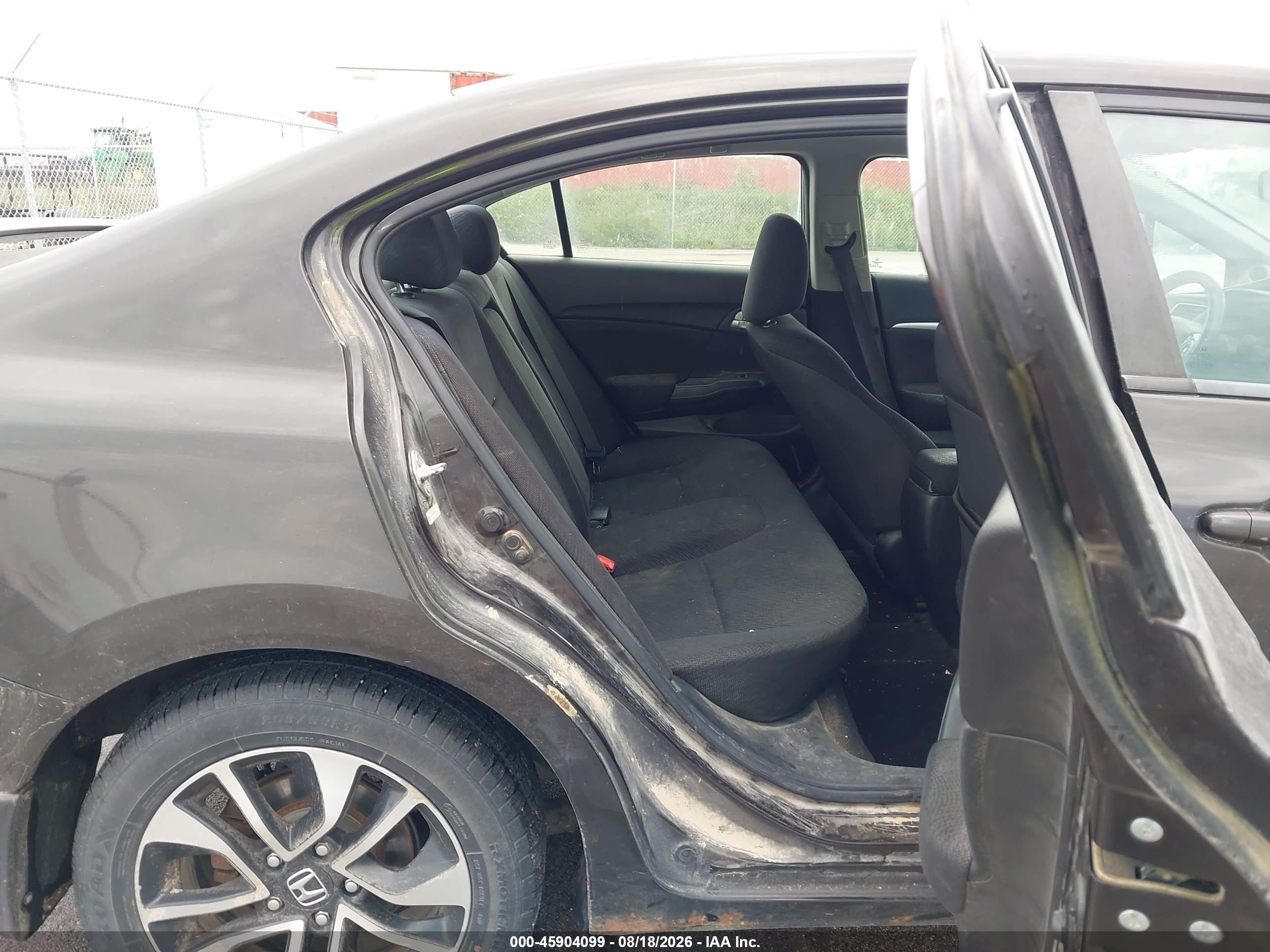 2013 Honda Civic Ex Gray vin: 2HGFB2F80DH555661
