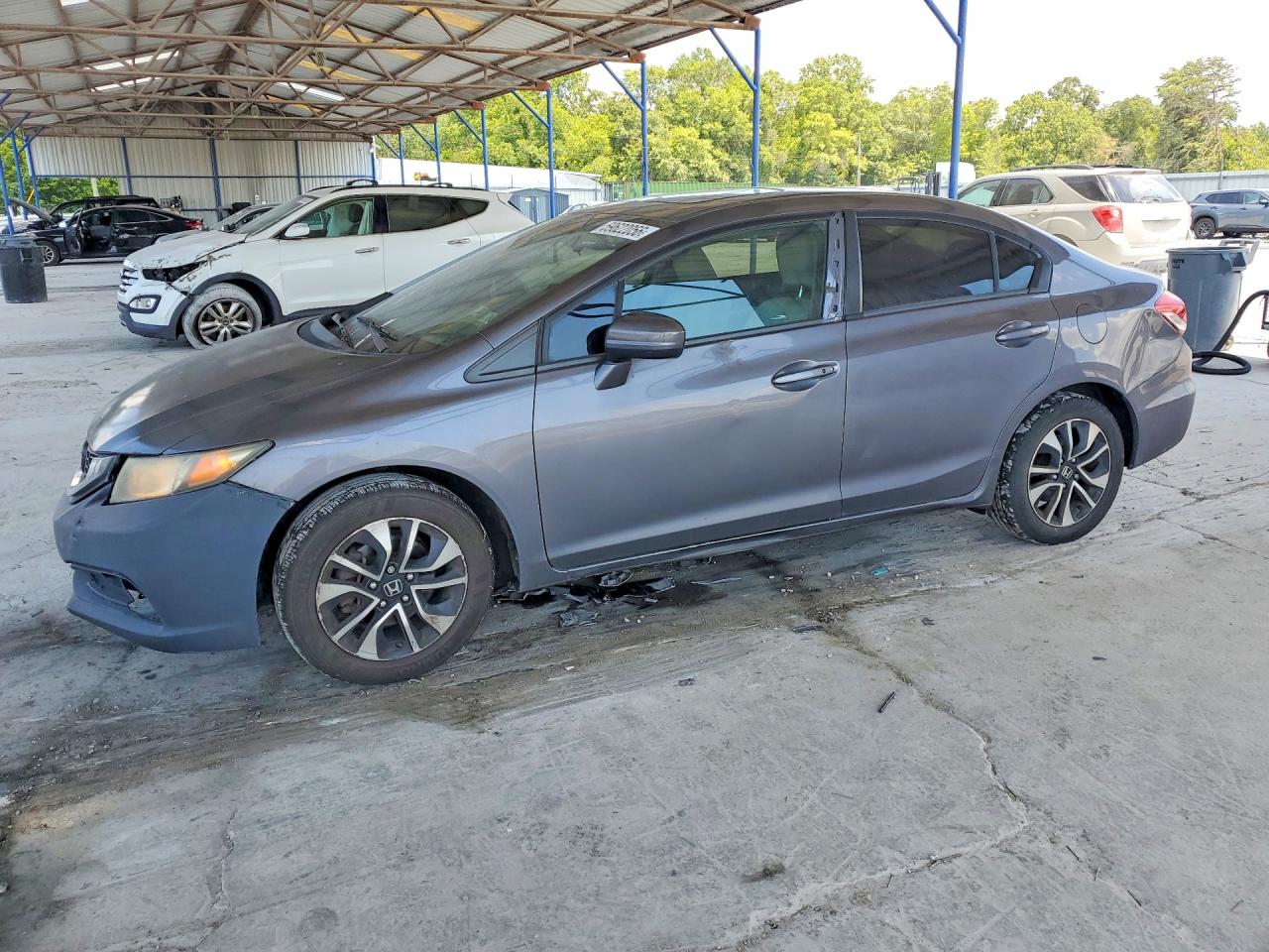 2014 Honda Civic Ex Gray vin: 2HGFB2F80EH533905