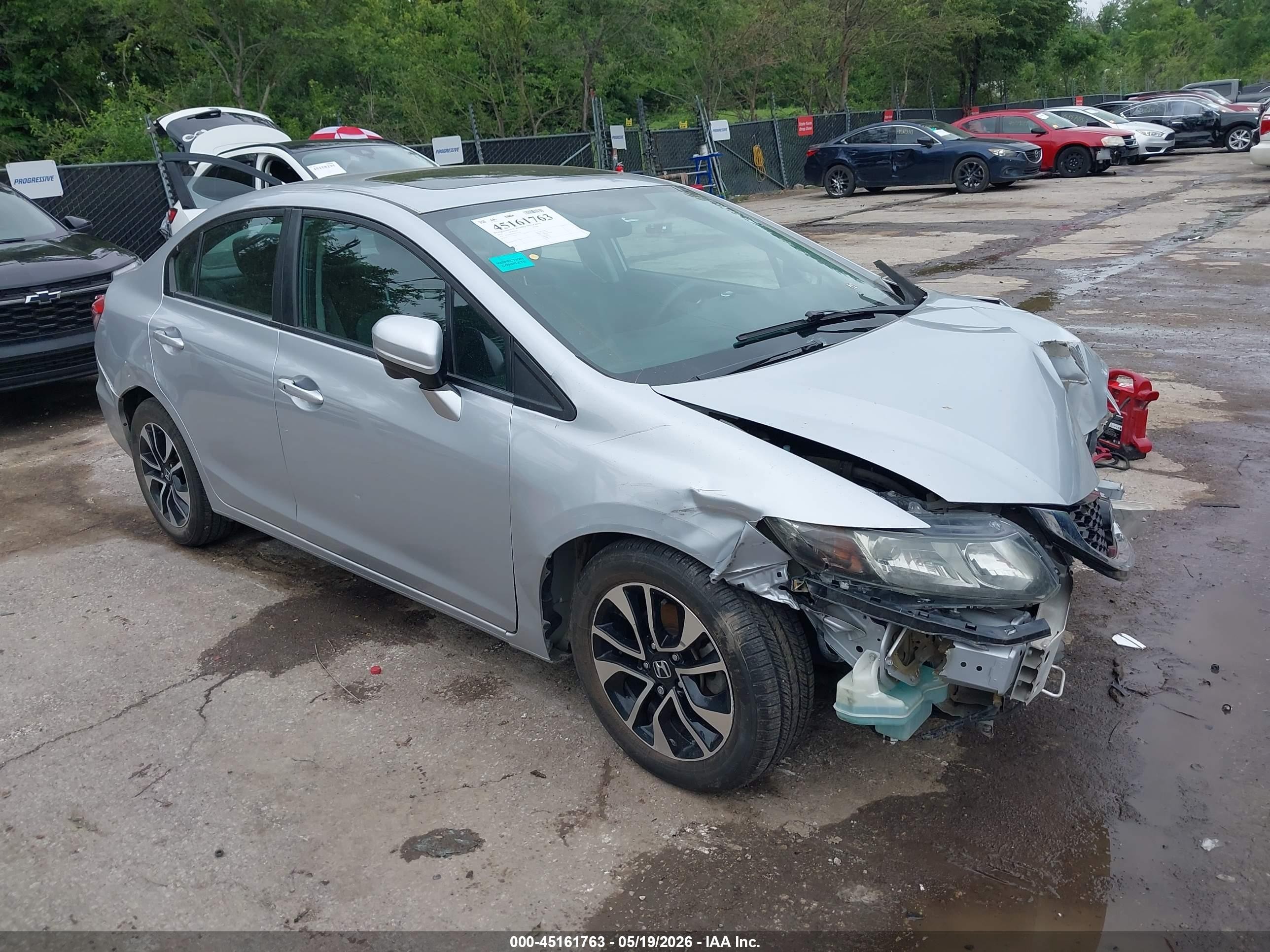 2014 Honda Civic Ex Silver vin: 2HGFB2F80EH537369