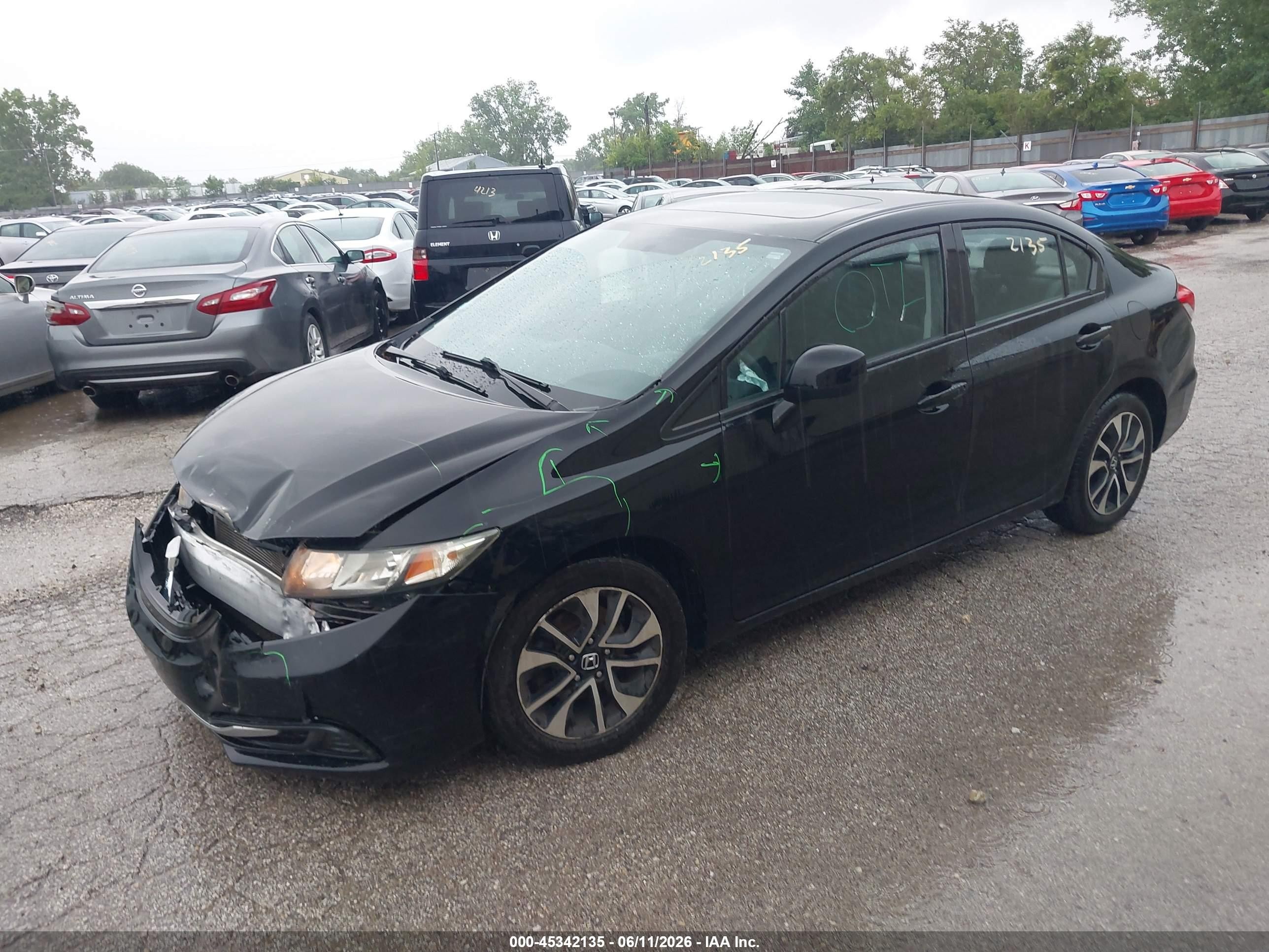2014 Honda Civic Ex Black vin: 2HGFB2F80EH545987
