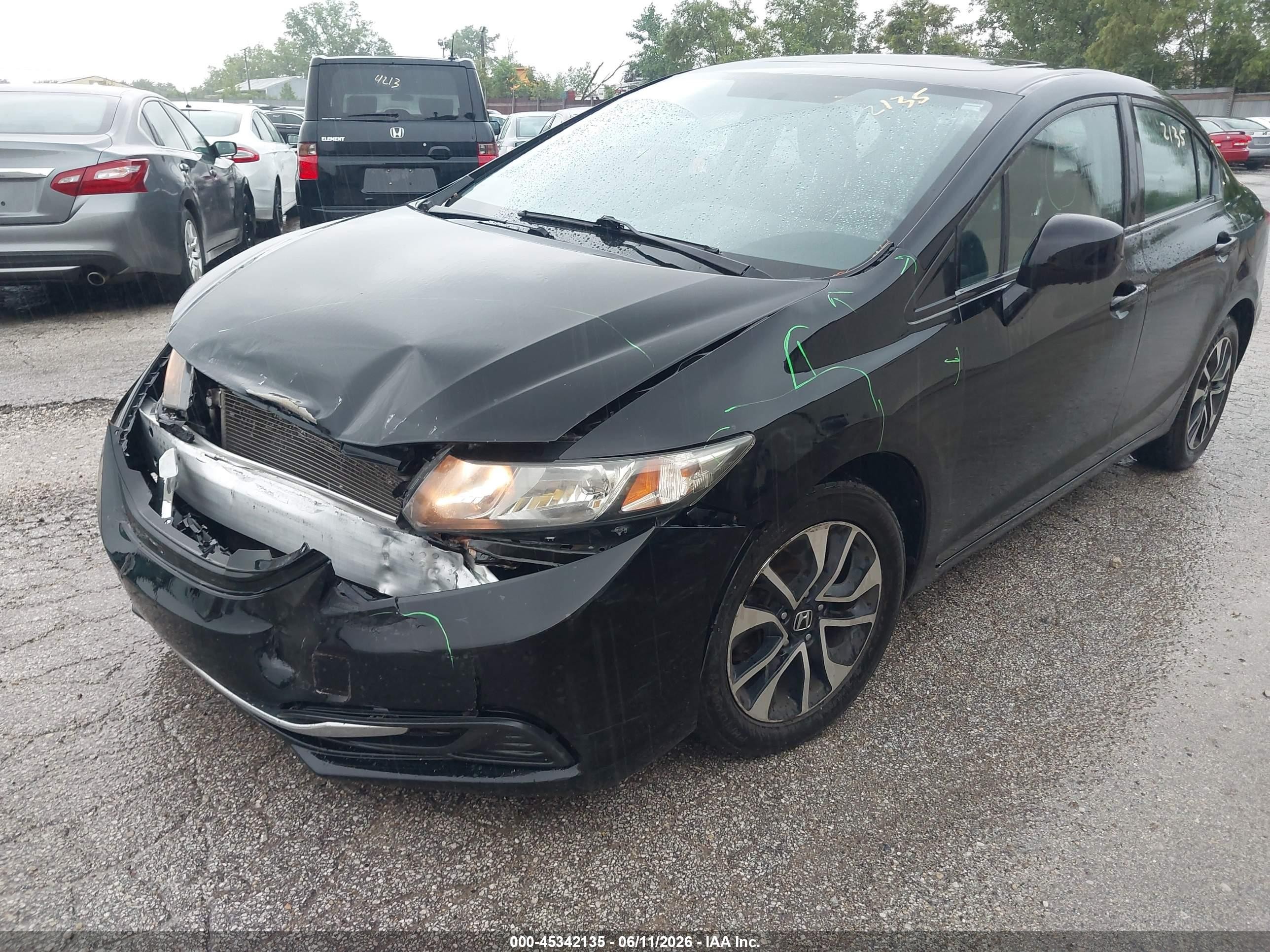 2014 Honda Civic Ex Black vin: 2HGFB2F80EH545987