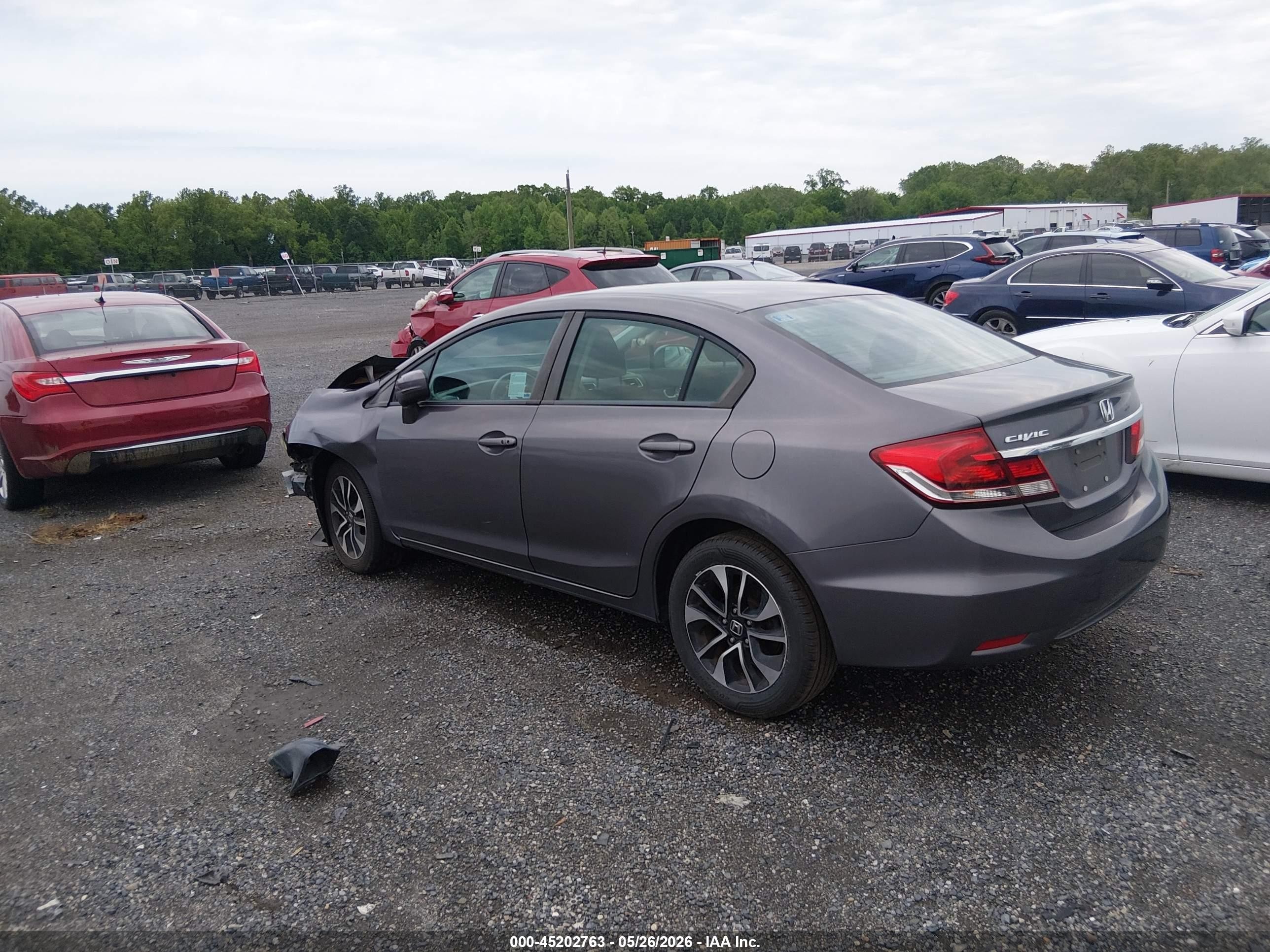 2015 Honda Civic Ex Gray vin: 2HGFB2F80FH510805