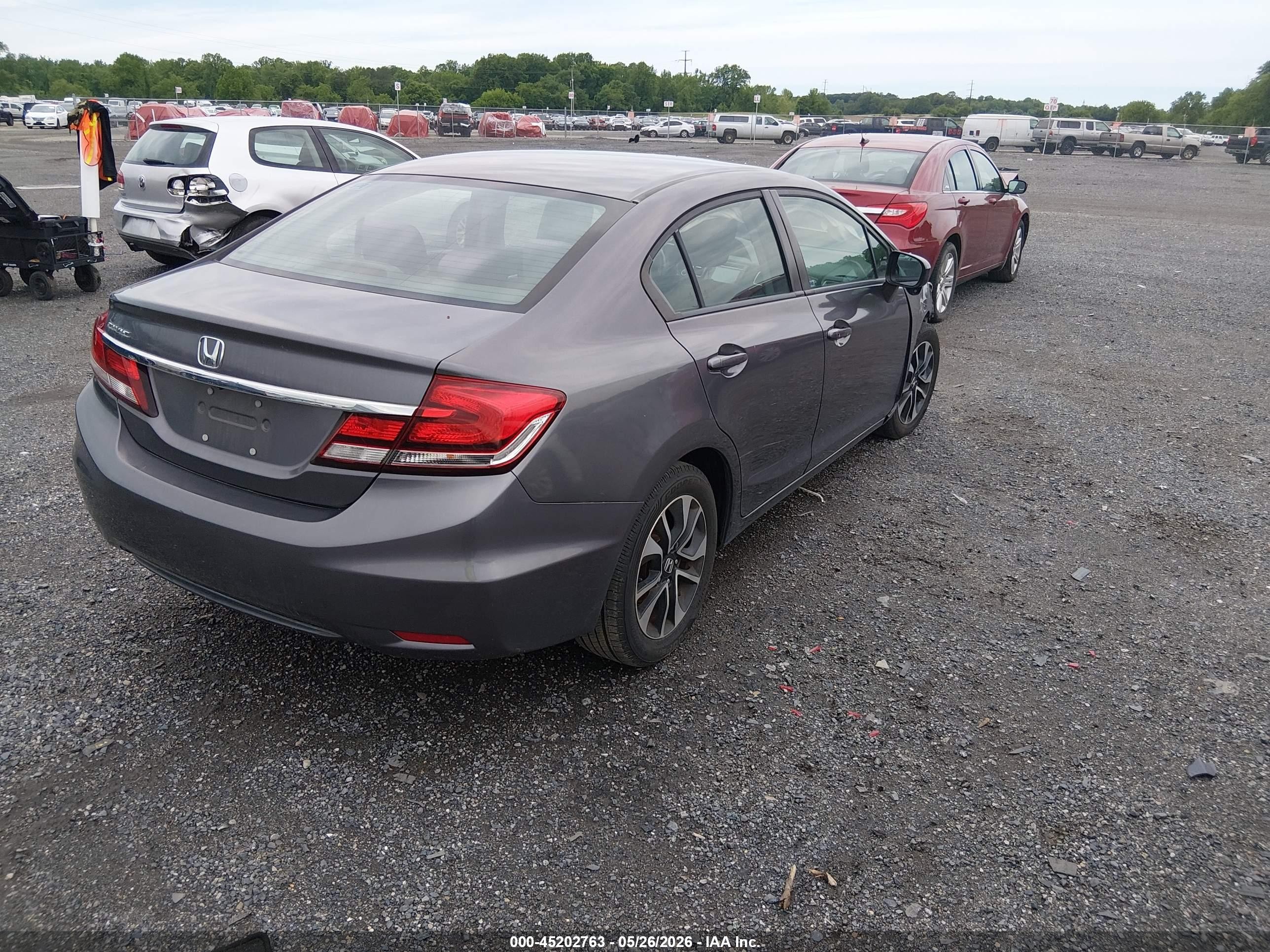 2015 Honda Civic Ex Gray vin: 2HGFB2F80FH510805