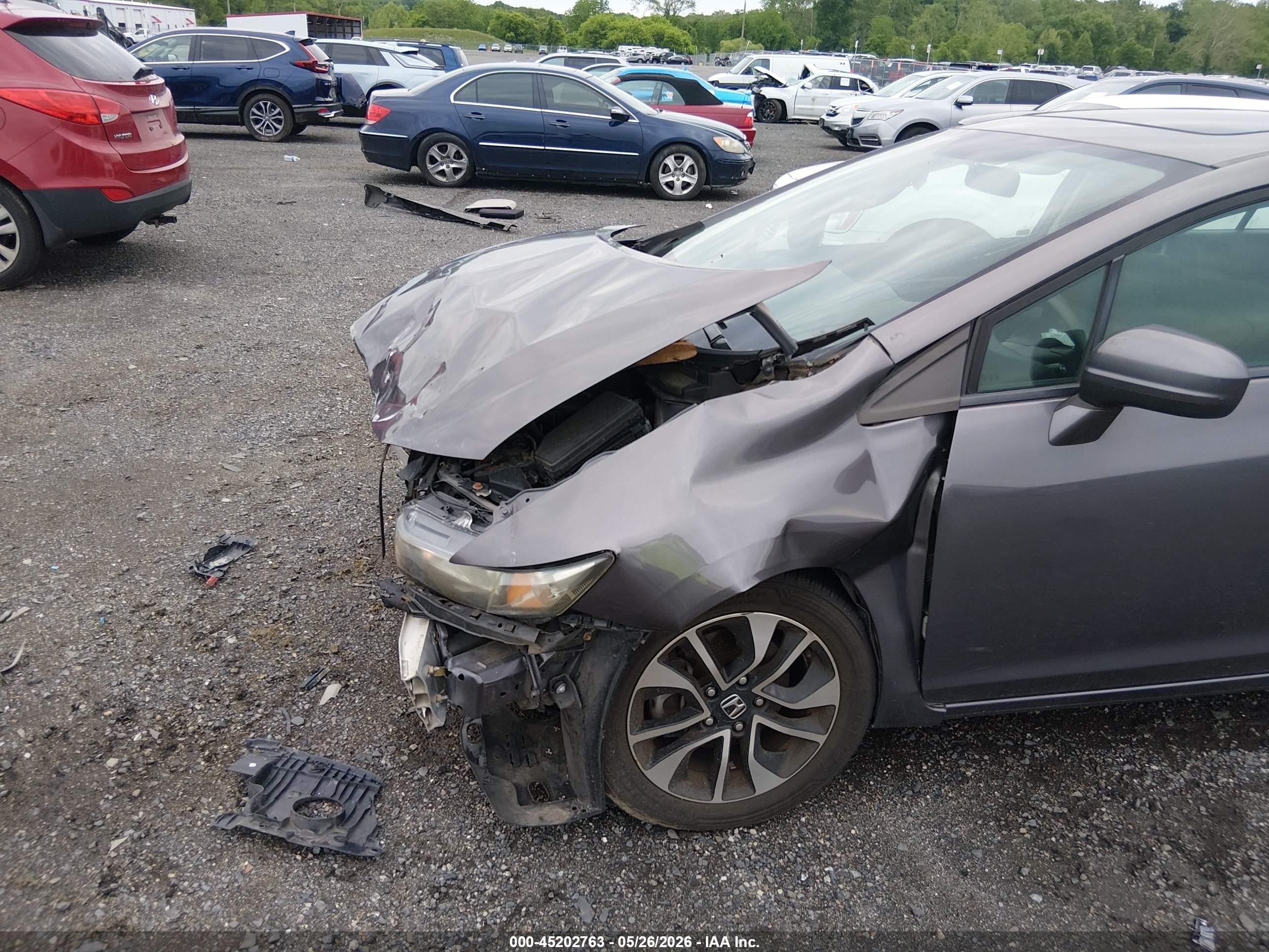 2015 Honda Civic Ex Gray vin: 2HGFB2F80FH510805