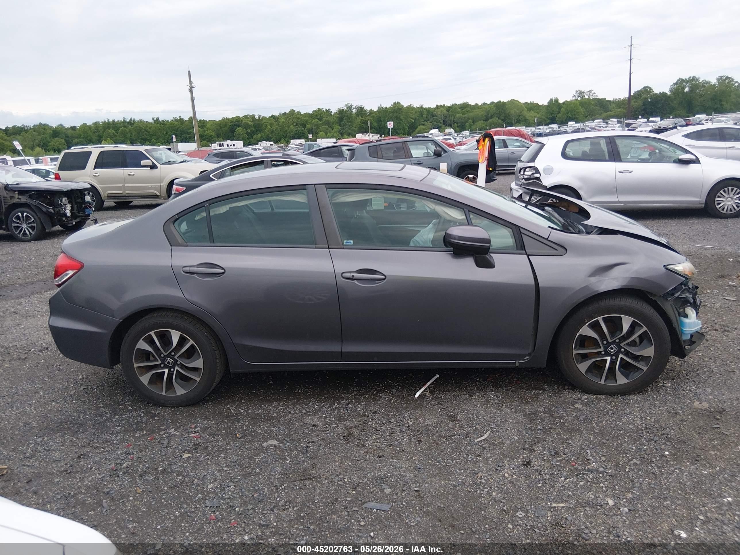 2015 Honda Civic Ex Gray vin: 2HGFB2F80FH510805