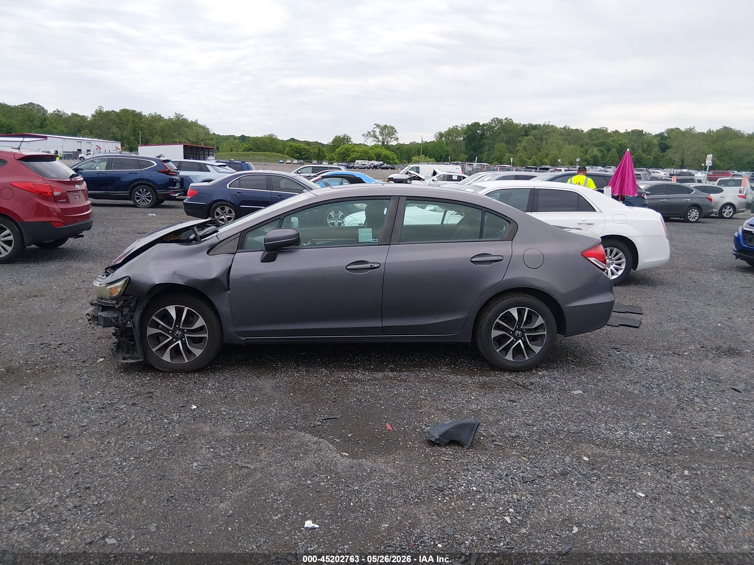 2015 Honda Civic Ex Gray vin: 2HGFB2F80FH510805