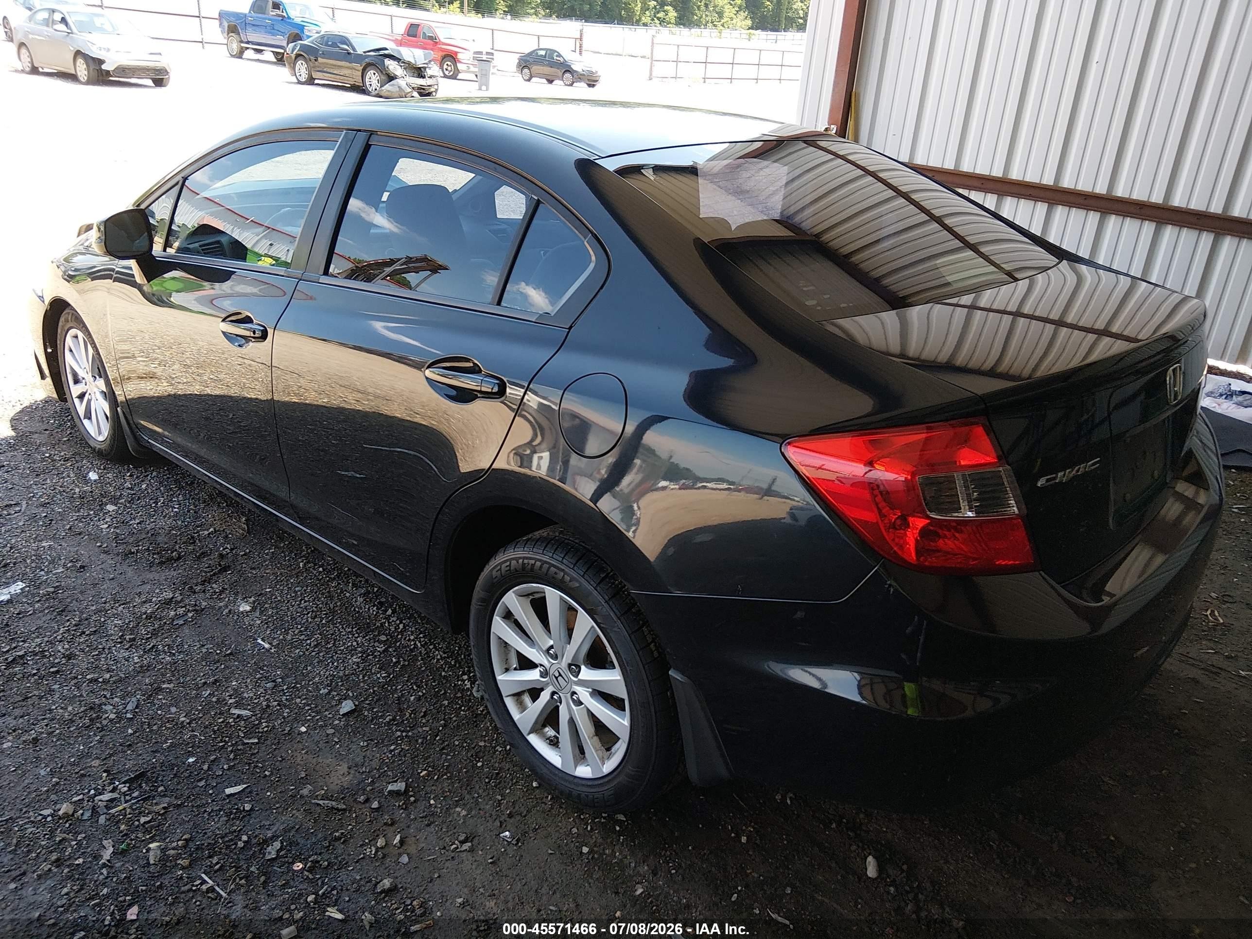2012 Honda Civic Ex Black vin: 2HGFB2F81CH308325