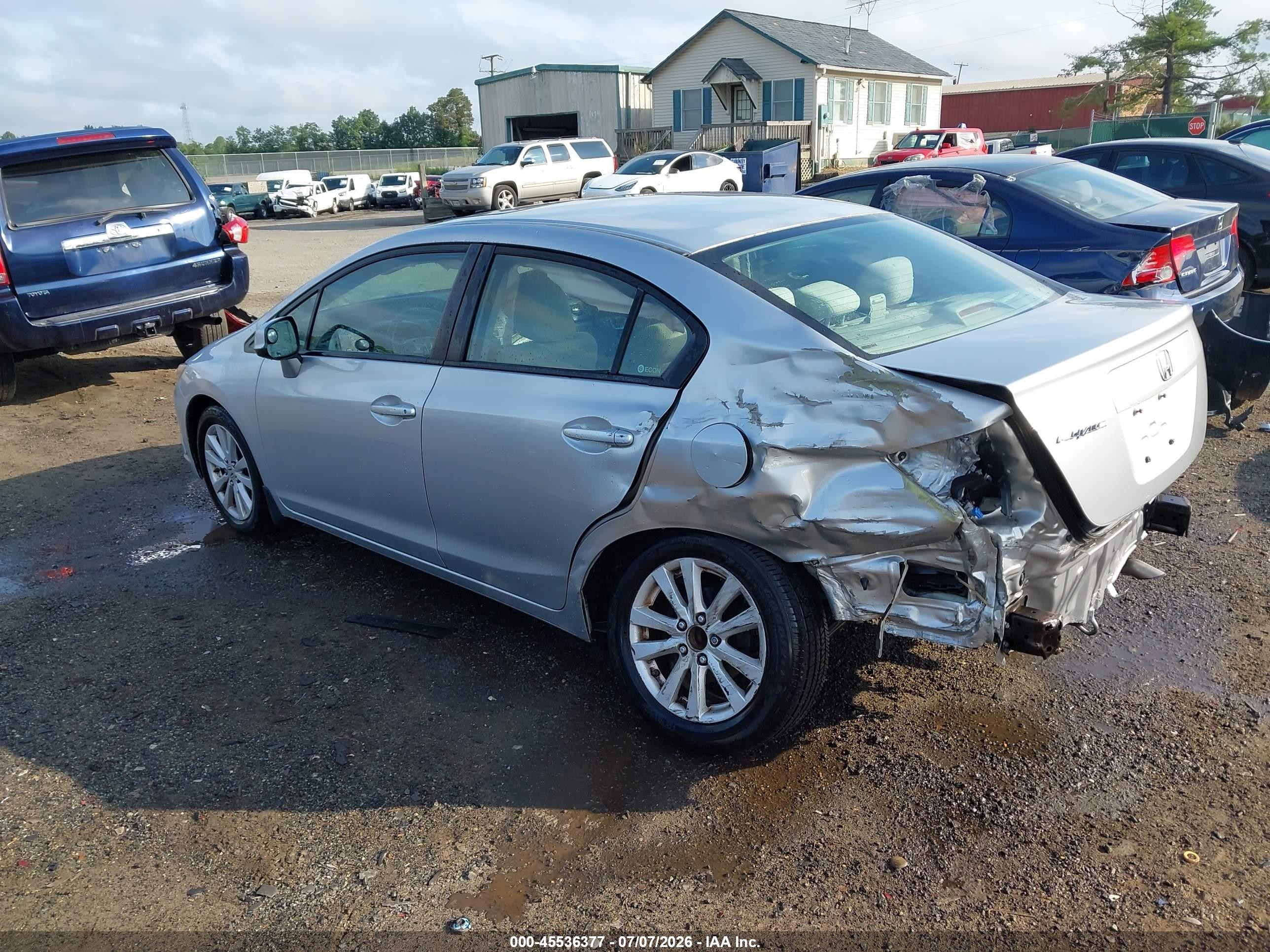 2012 Honda Civic Ex Silver vin: 2HGFB2F81CH335945