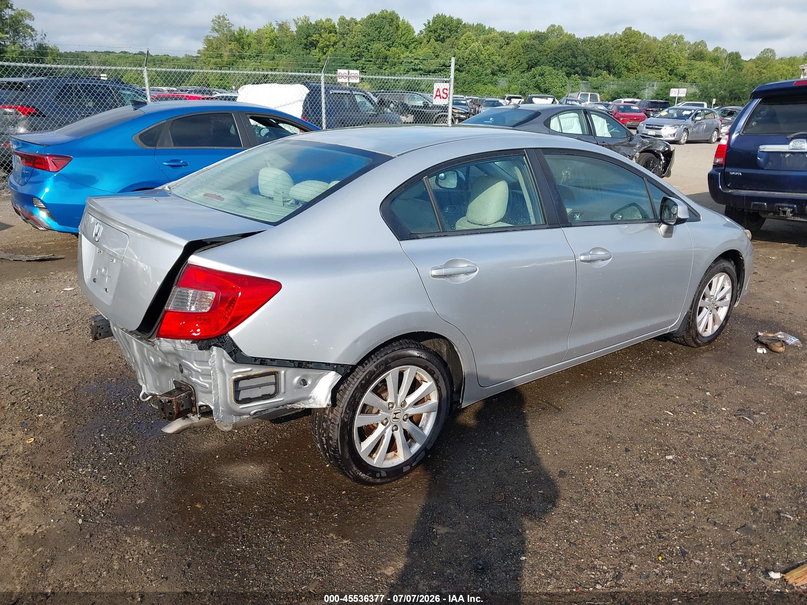 2012 Honda Civic Ex Silver vin: 2HGFB2F81CH335945