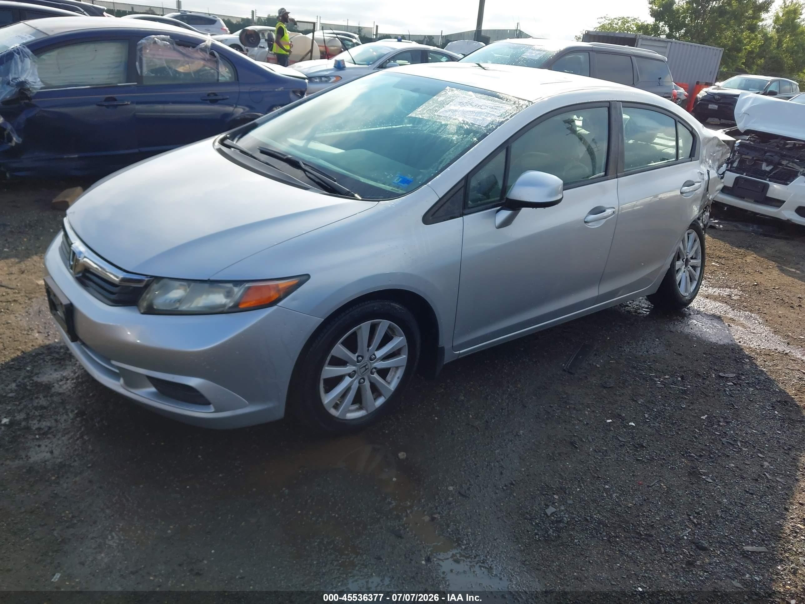 2012 Honda Civic Ex Silver vin: 2HGFB2F81CH335945