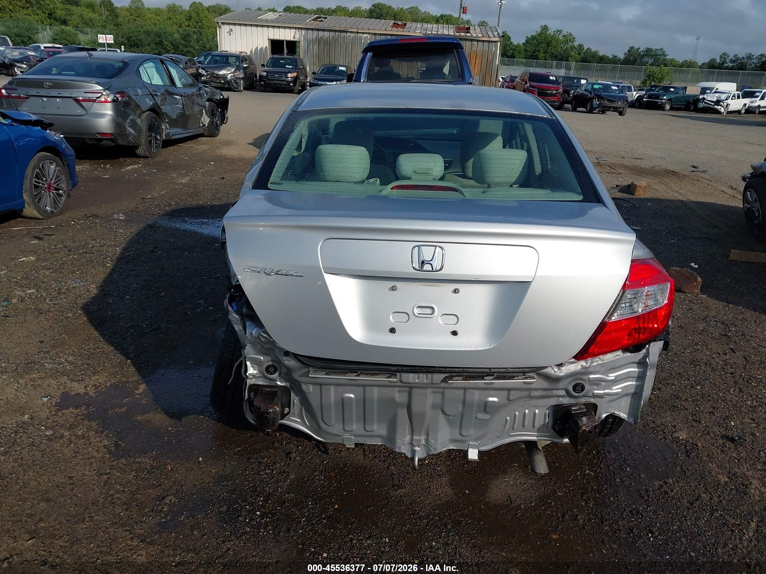 2012 Honda Civic Ex Silver vin: 2HGFB2F81CH335945
