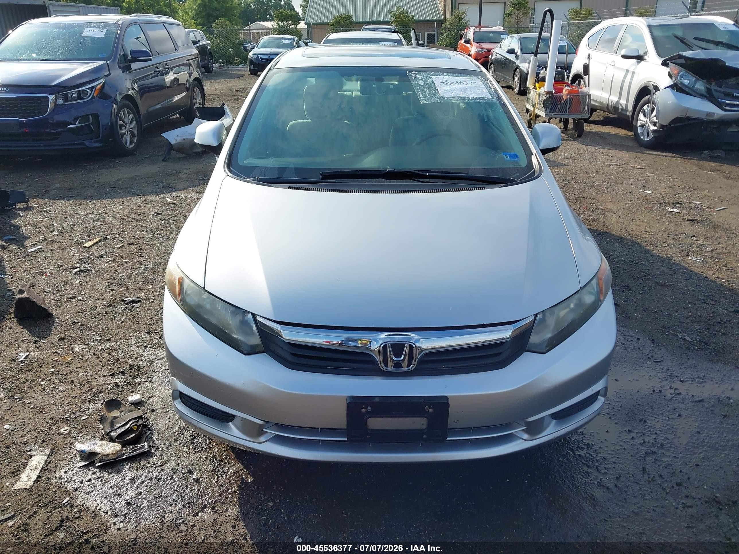 2012 Honda Civic Ex Silver vin: 2HGFB2F81CH335945