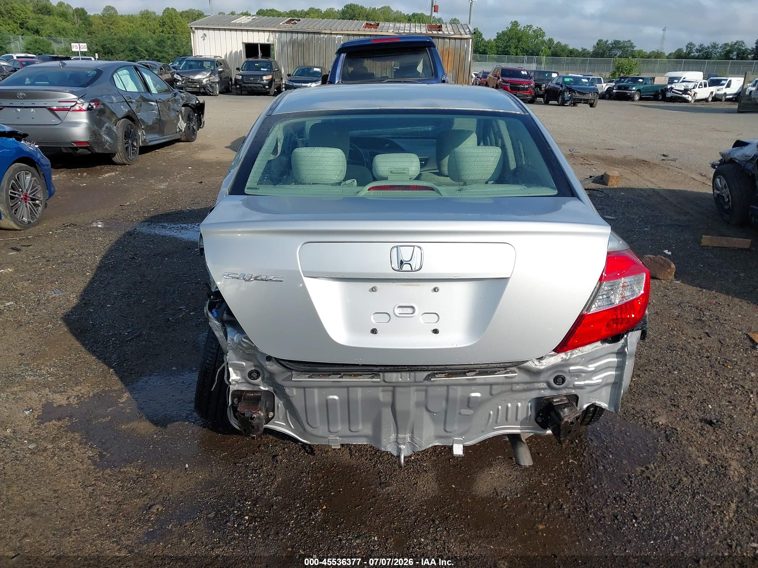 2012 Honda Civic Ex Silver vin: 2HGFB2F81CH335945