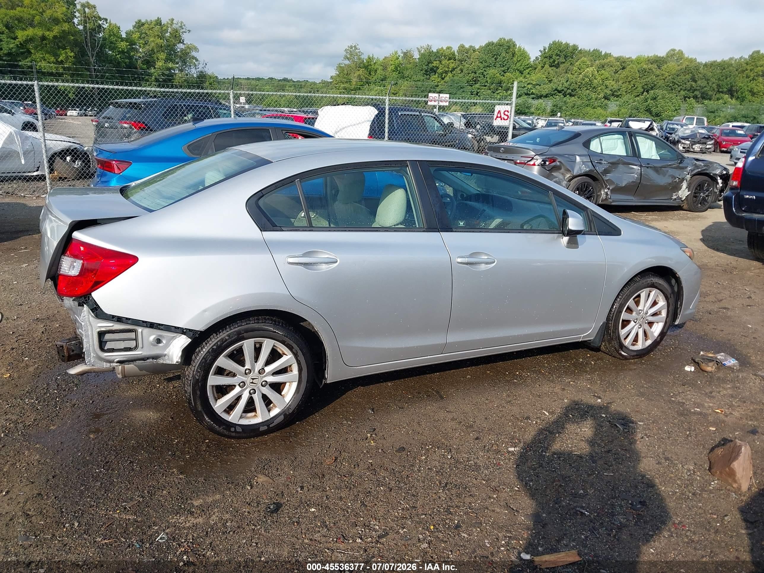 2012 Honda Civic Ex Silver vin: 2HGFB2F81CH335945