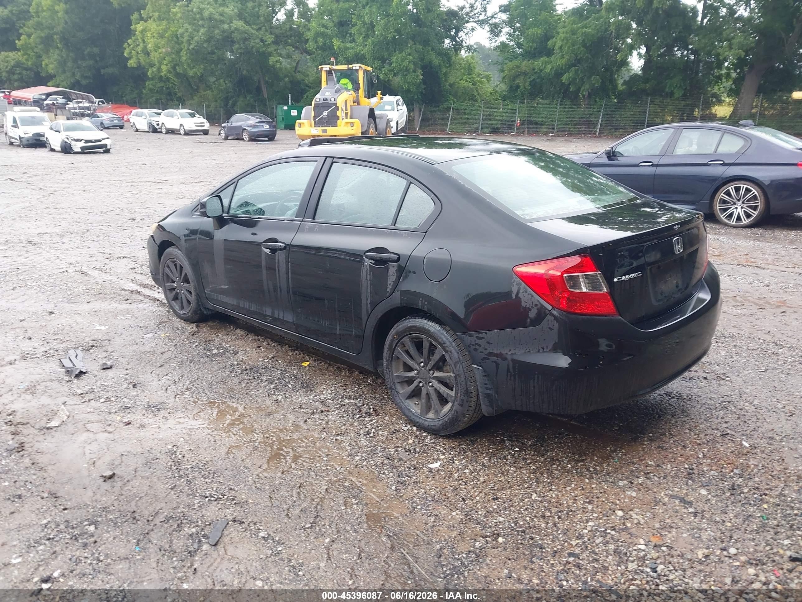 2012 Honda Civic Ex Black vin: 2HGFB2F81CH511912