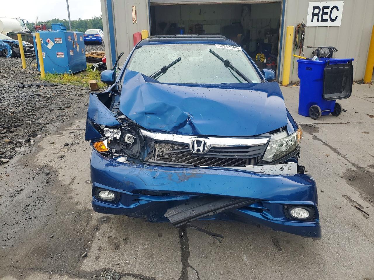 2012 Honda Civic Ex Blue vin: 2HGFB2F81CH513191
