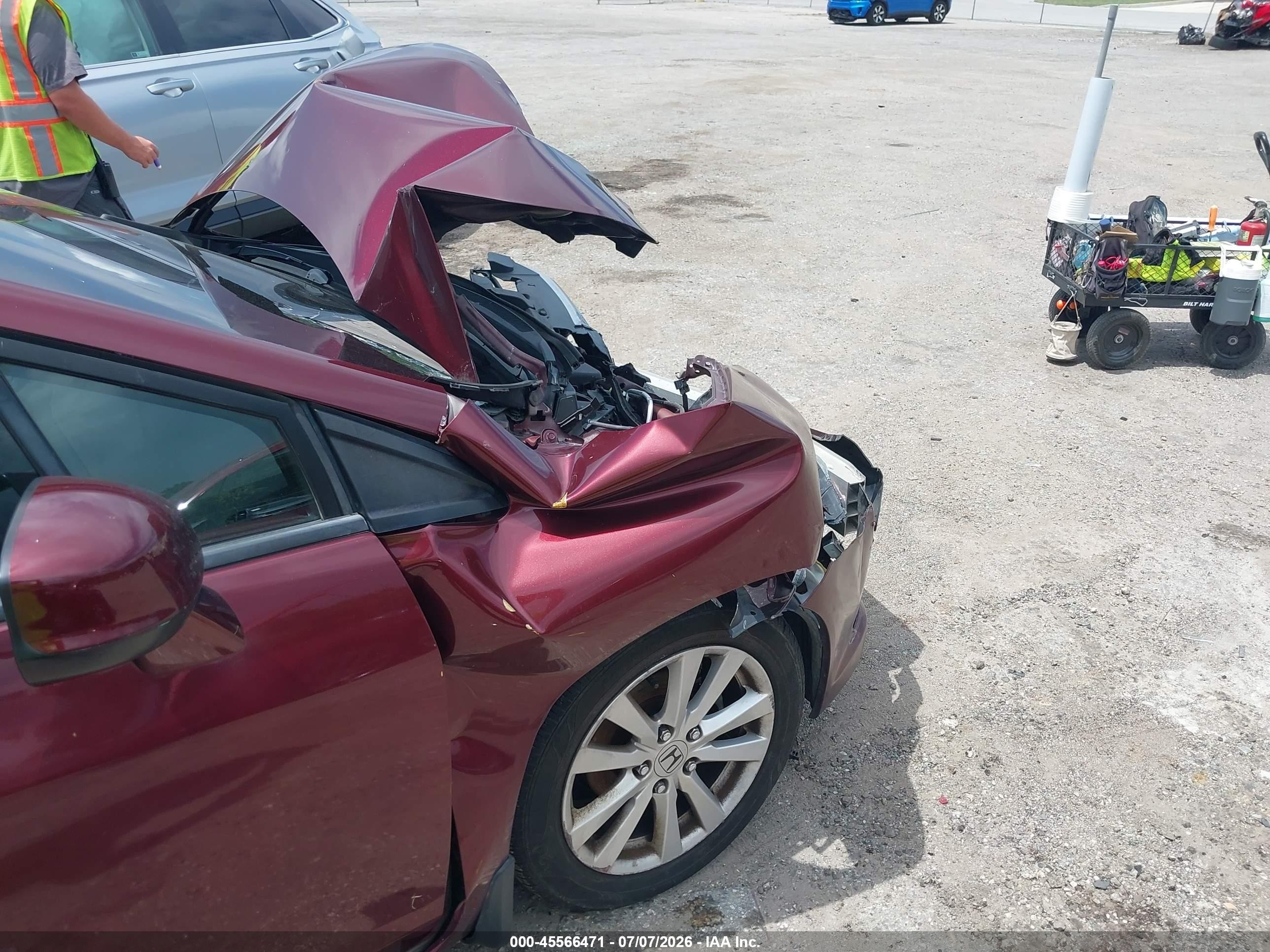 2012 Honda Civic Ex Burgundy vin: 2HGFB2F81CH537295
