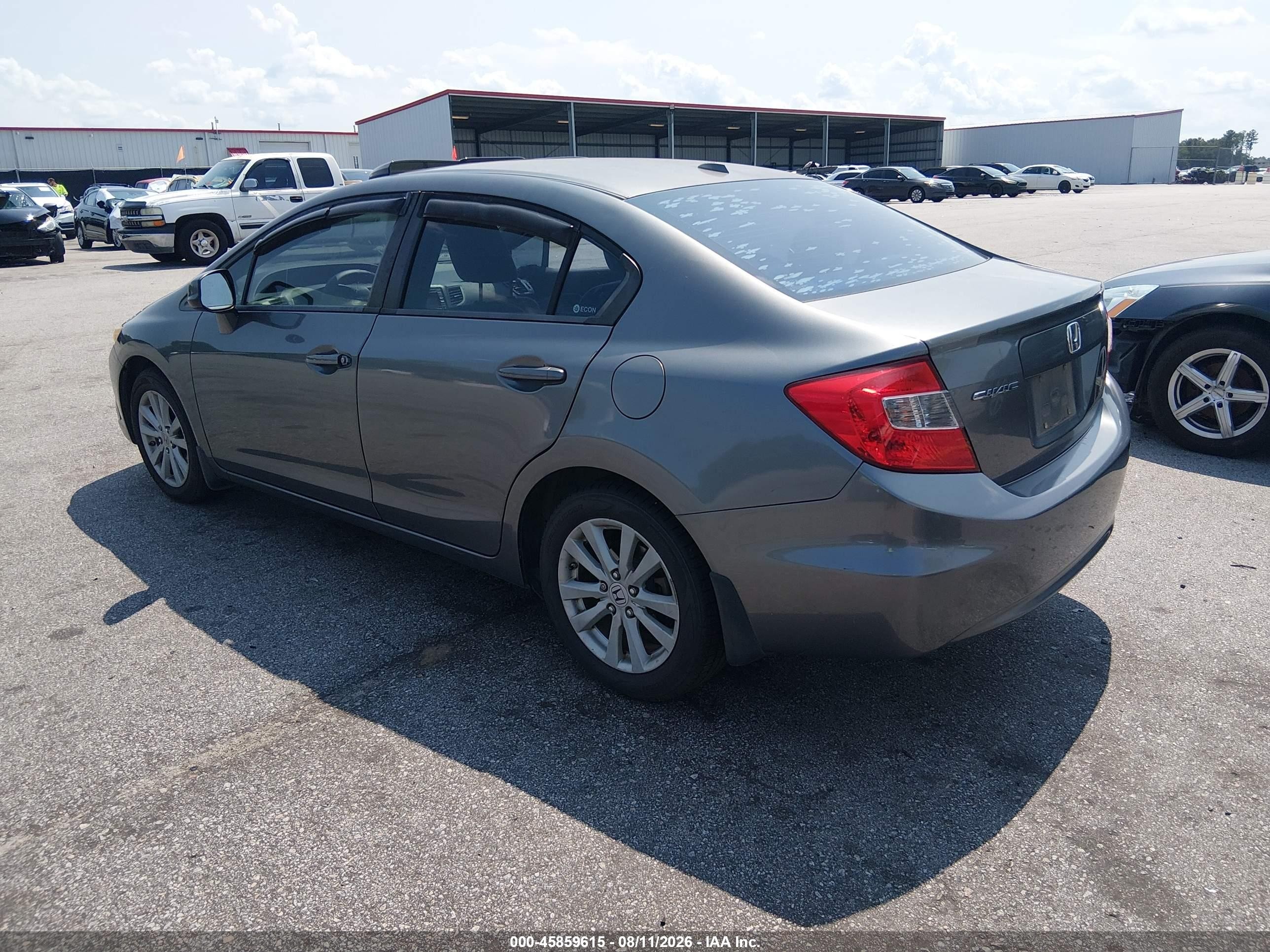 2012 Honda Civic Ex Gray vin: 2HGFB2F81CH556610