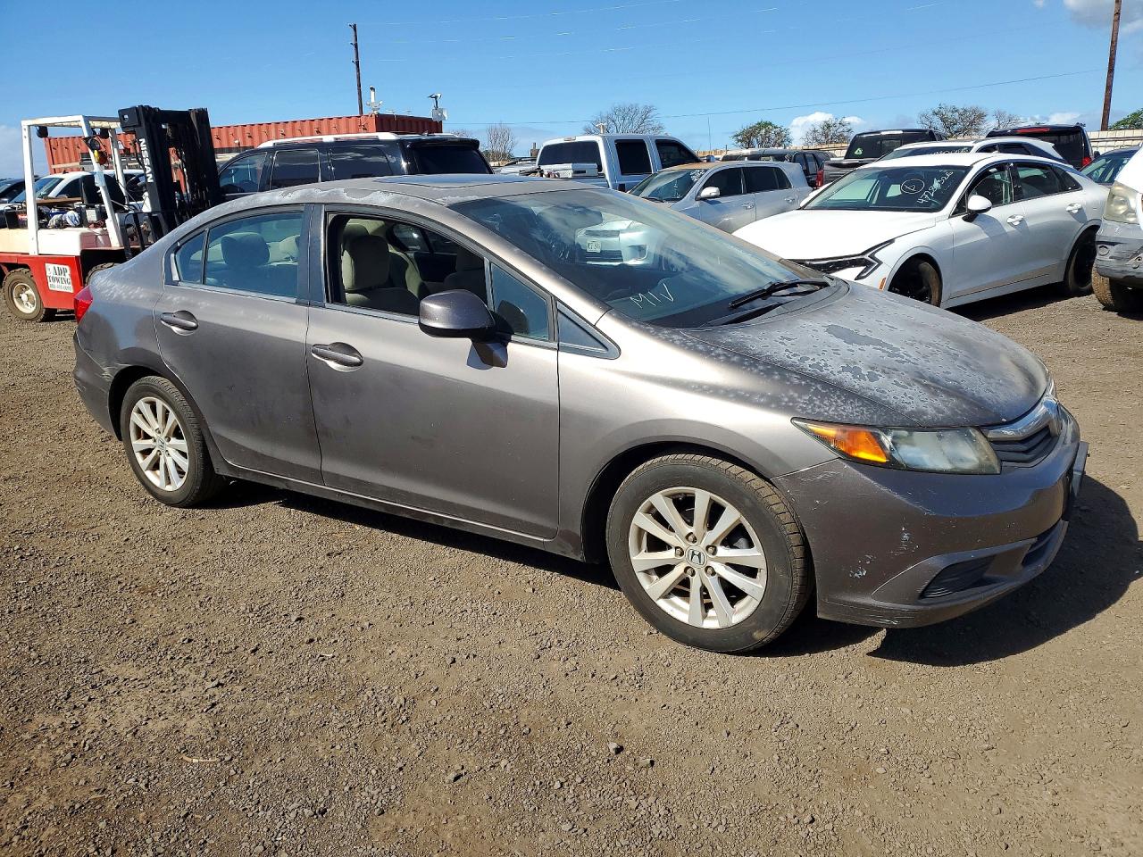 2012 Honda Civic Ex Серый vin: 2HGFB2F81CH594449