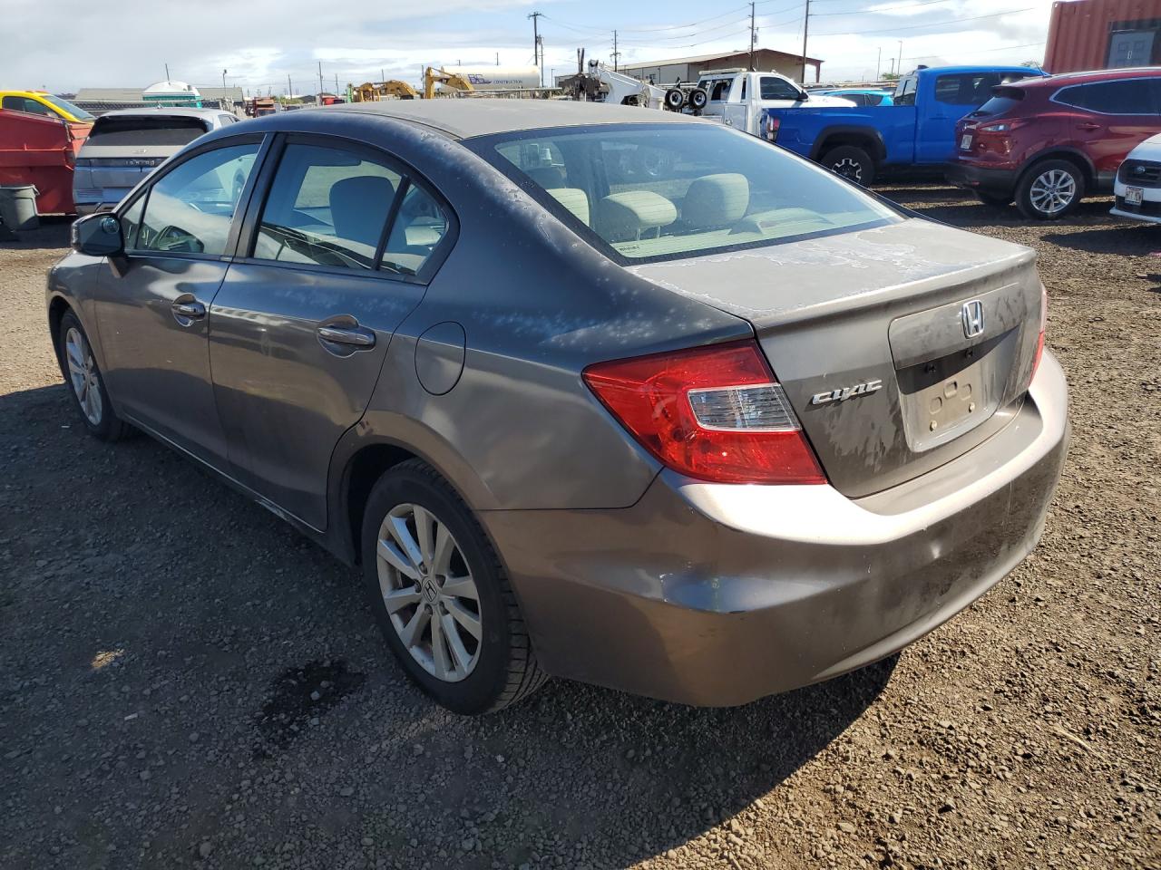 2012 Honda Civic Ex Серый vin: 2HGFB2F81CH594449 Damage: Left Front Door, Oxidized, > 12 Inches