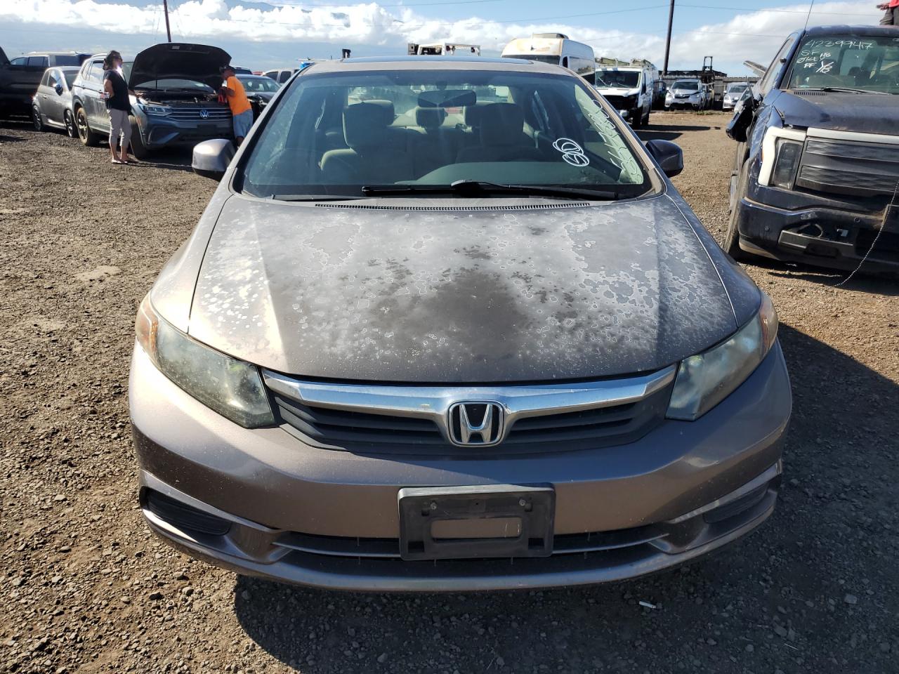 2012 Honda Civic Ex Серый vin: 2HGFB2F81CH594449 Damage: Left Head Lamp, Faded, Repair Required