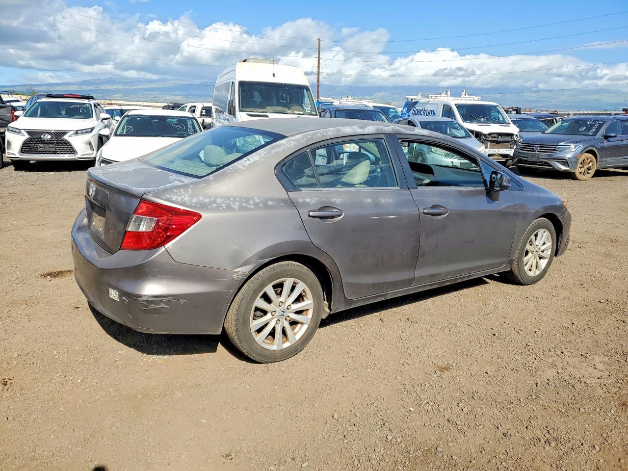 2012 Honda Civic Ex Серый vin: 2HGFB2F81CH594449